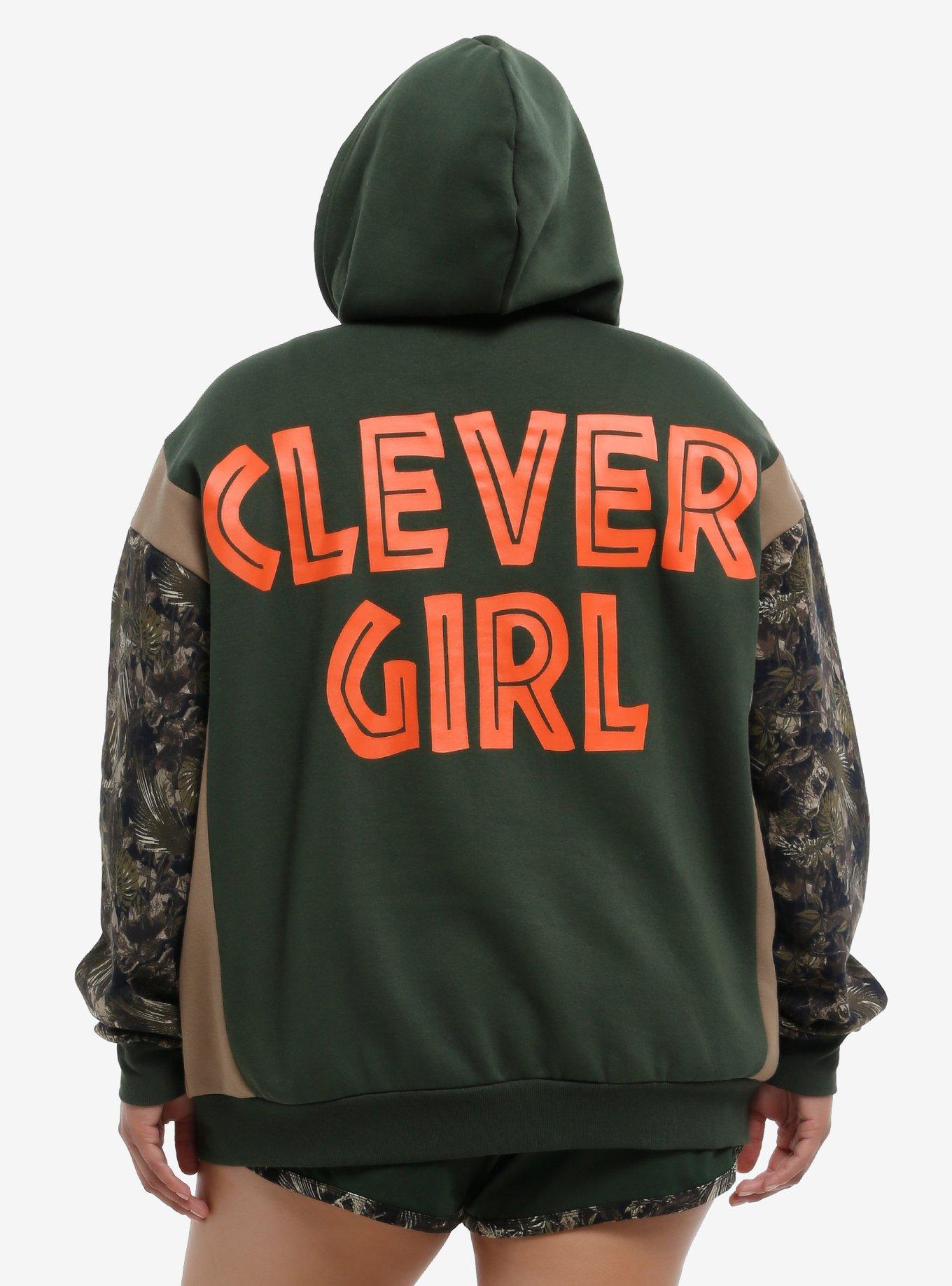Her Universe Jurassic Park Clever Girl Camouflage Oversized Hoodie Plus Size, , hi-res