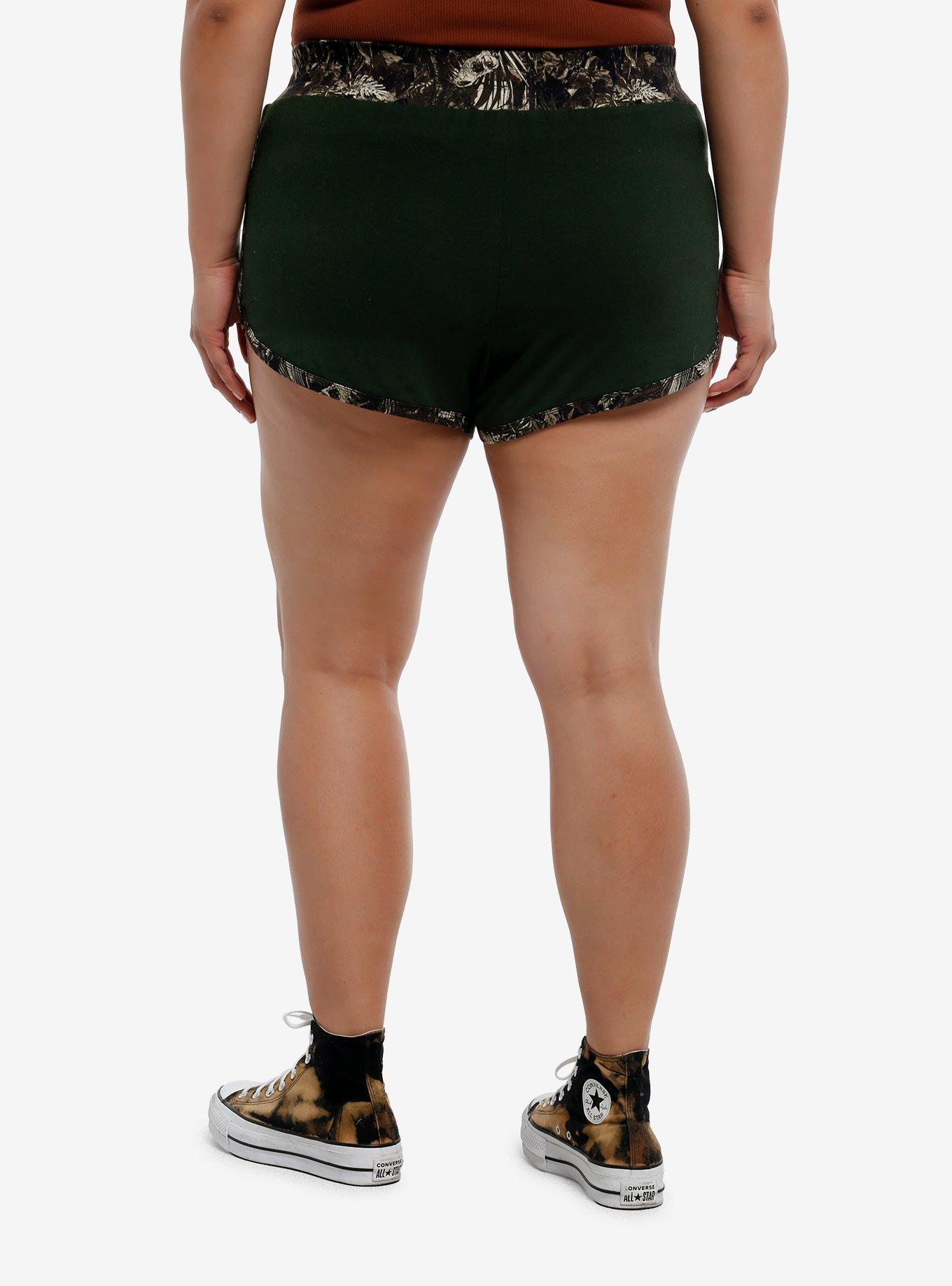 Her Universe Jurassic Park Velociraptor Camouflage Lounge Shorts Plus Size, , hi-res