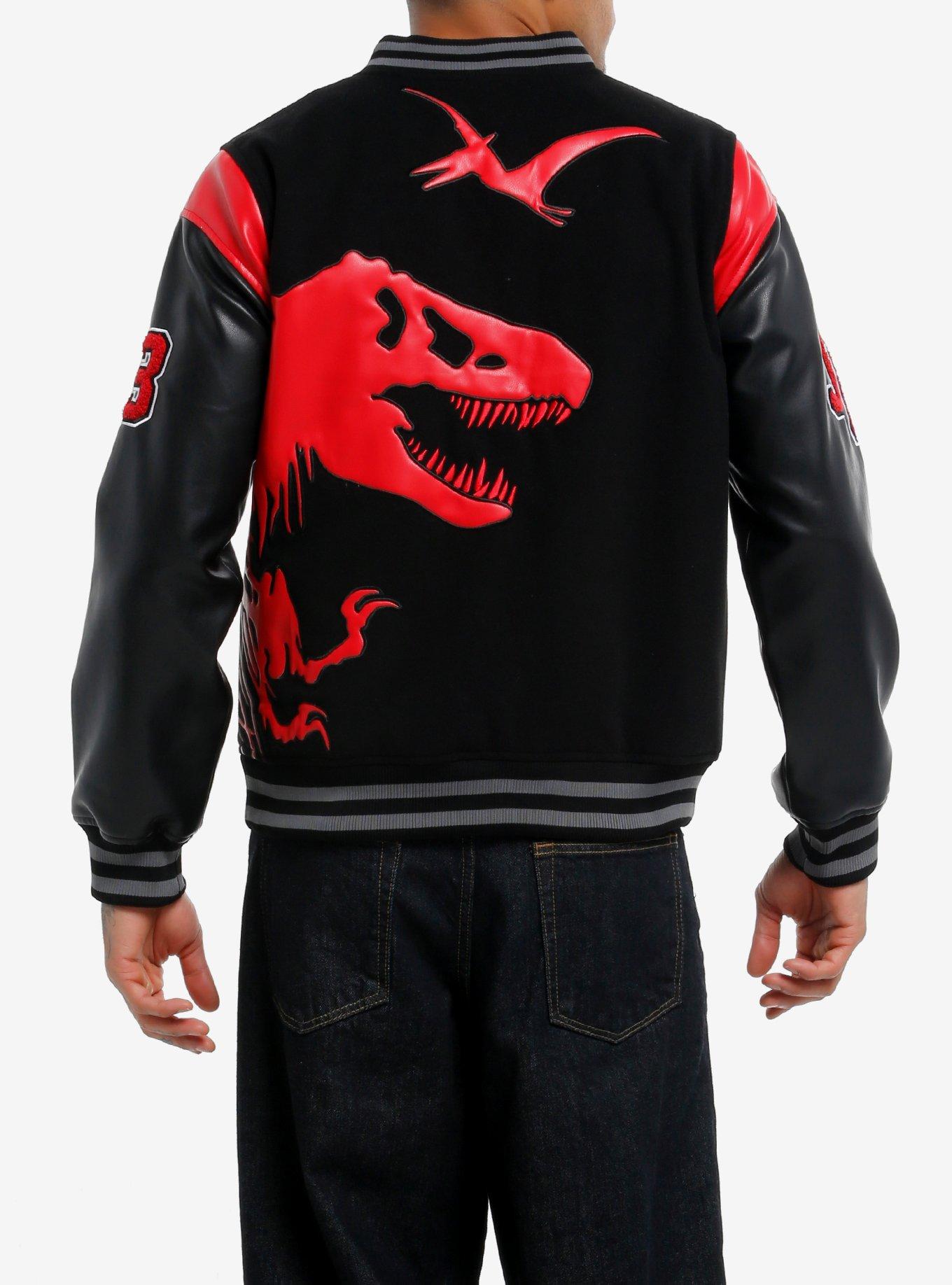 Our Universe Jurassic Park Logo Varsity Jacket, , hi-res