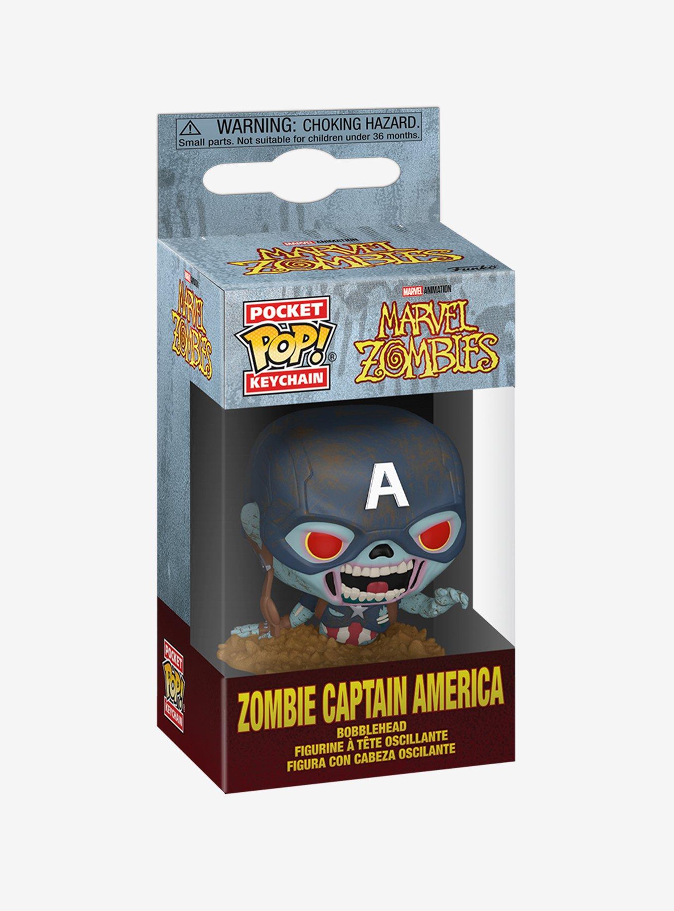 Funko Pocket Pop! Marvel Zombies Zombie Captain America Vinyl Keychain, , hi-res