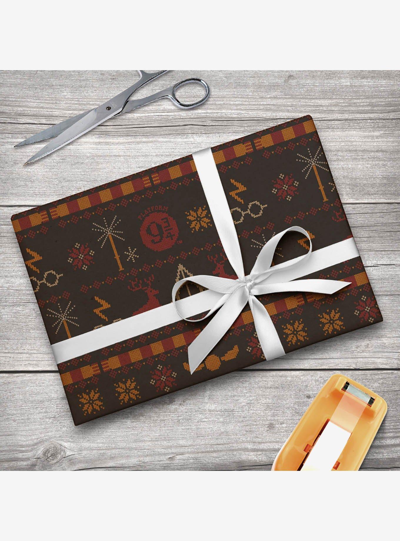 Harry Potter Sweater Pattern Kraft Wrapping Paper, , hi-res