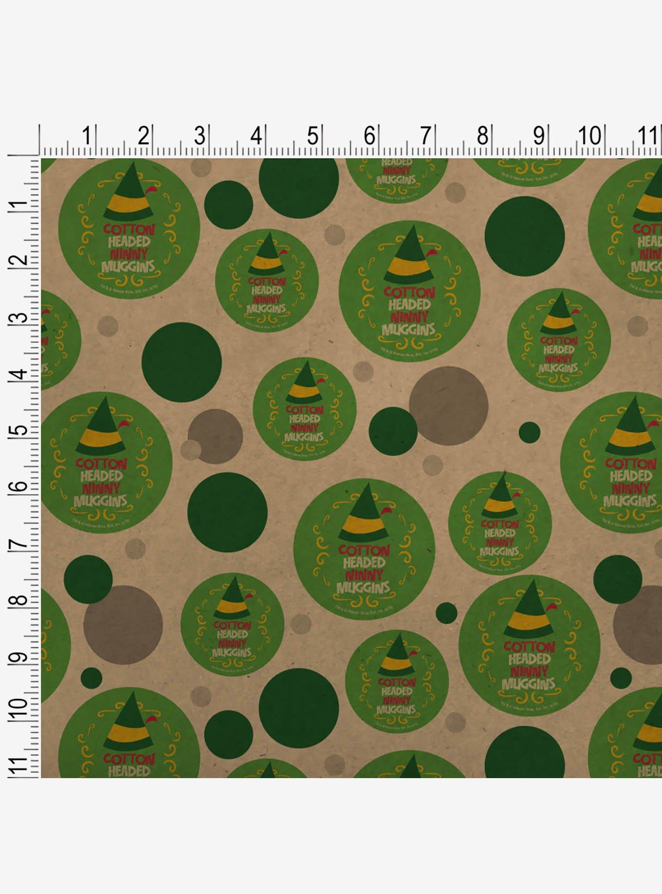 Elf Cotton Headed Ninny Muggins Kraft Wrapping Paper, , alternate