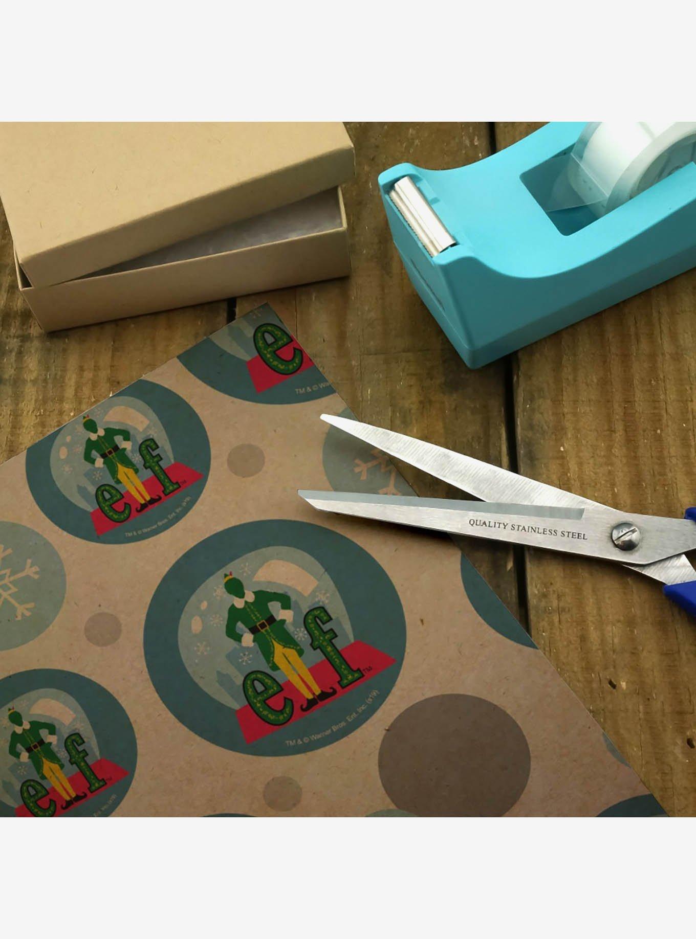 Elf Snow Globe Kraft Wrapping Paper