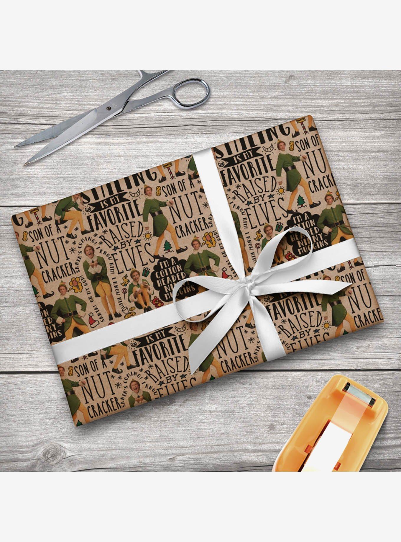 Elf Movie Quote Pattern Kraft Wrapping Paper, , hi-res