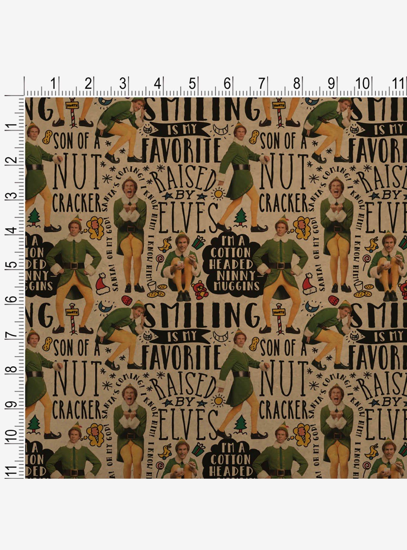 Elf Movie Quote Pattern Kraft Wrapping Paper, , alternate
