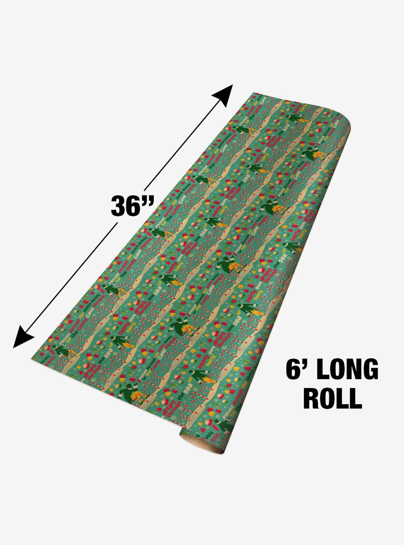 Elf Movie Christmas Pattern Kraft Wrapping Paper, , alternate