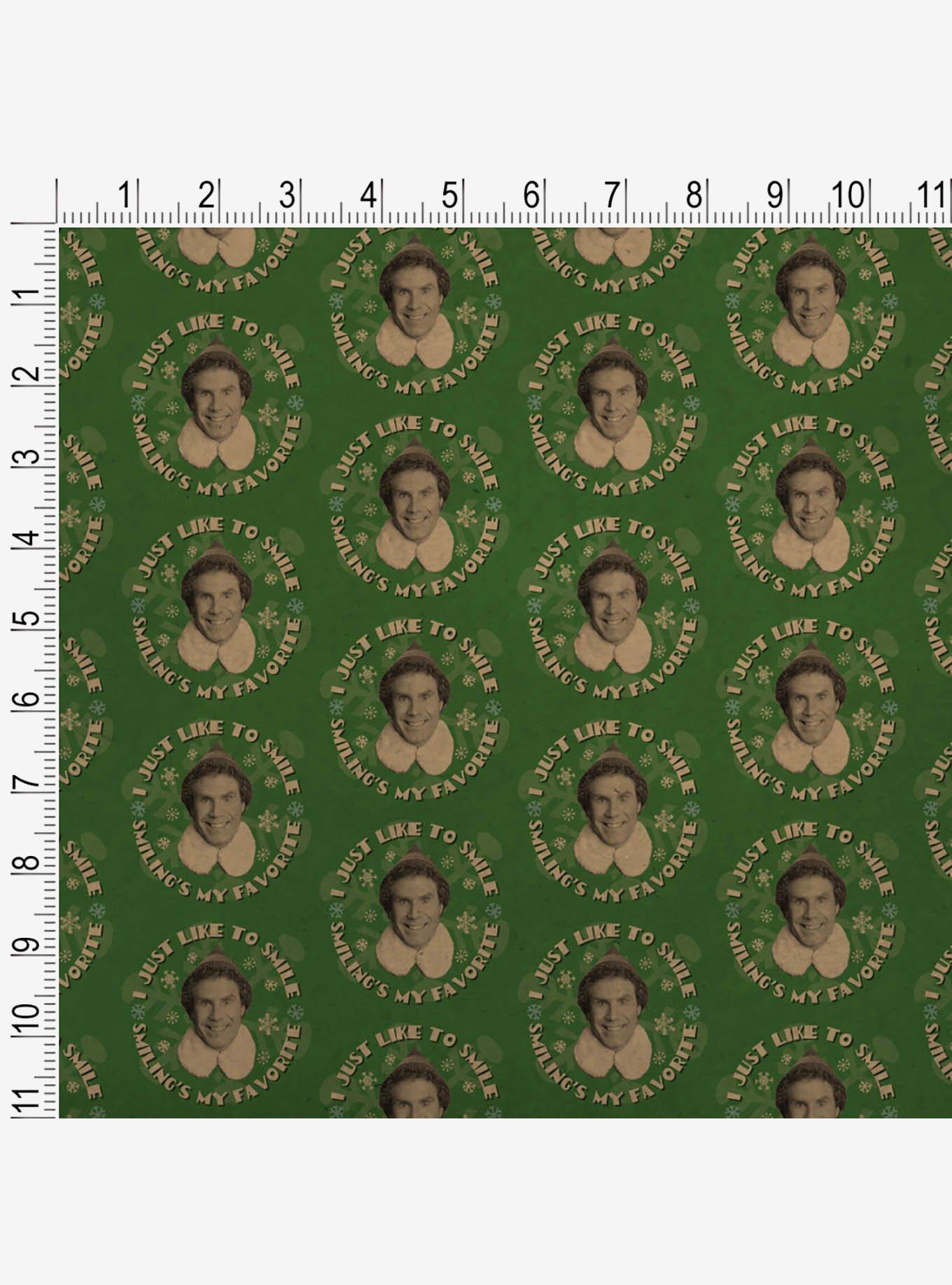 Elf Movie I Just Like to Smile Kraft Wrapping Paper, , alternate
