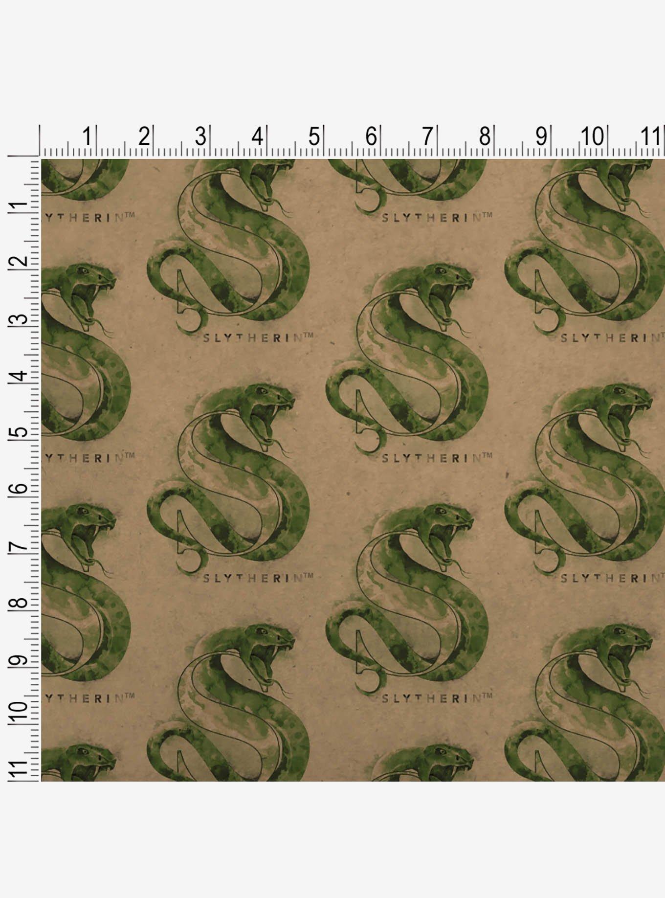Harry Potter Slytherin Watercolor Crest Kraft Wrapping Paper, , alternate