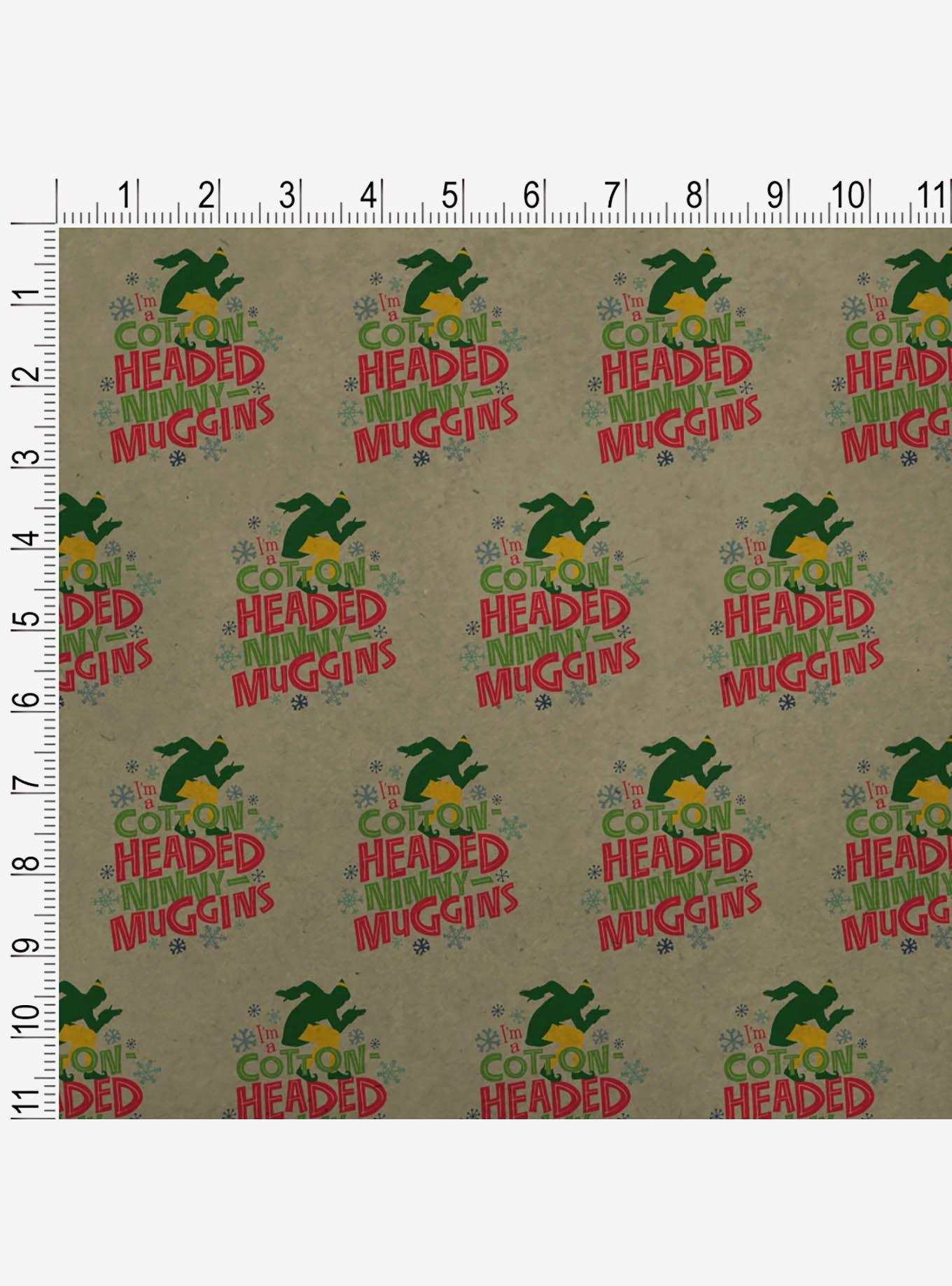 Elf Cotton Headed Ninny Muggins Kraft Wrapping Paper, , hi-res