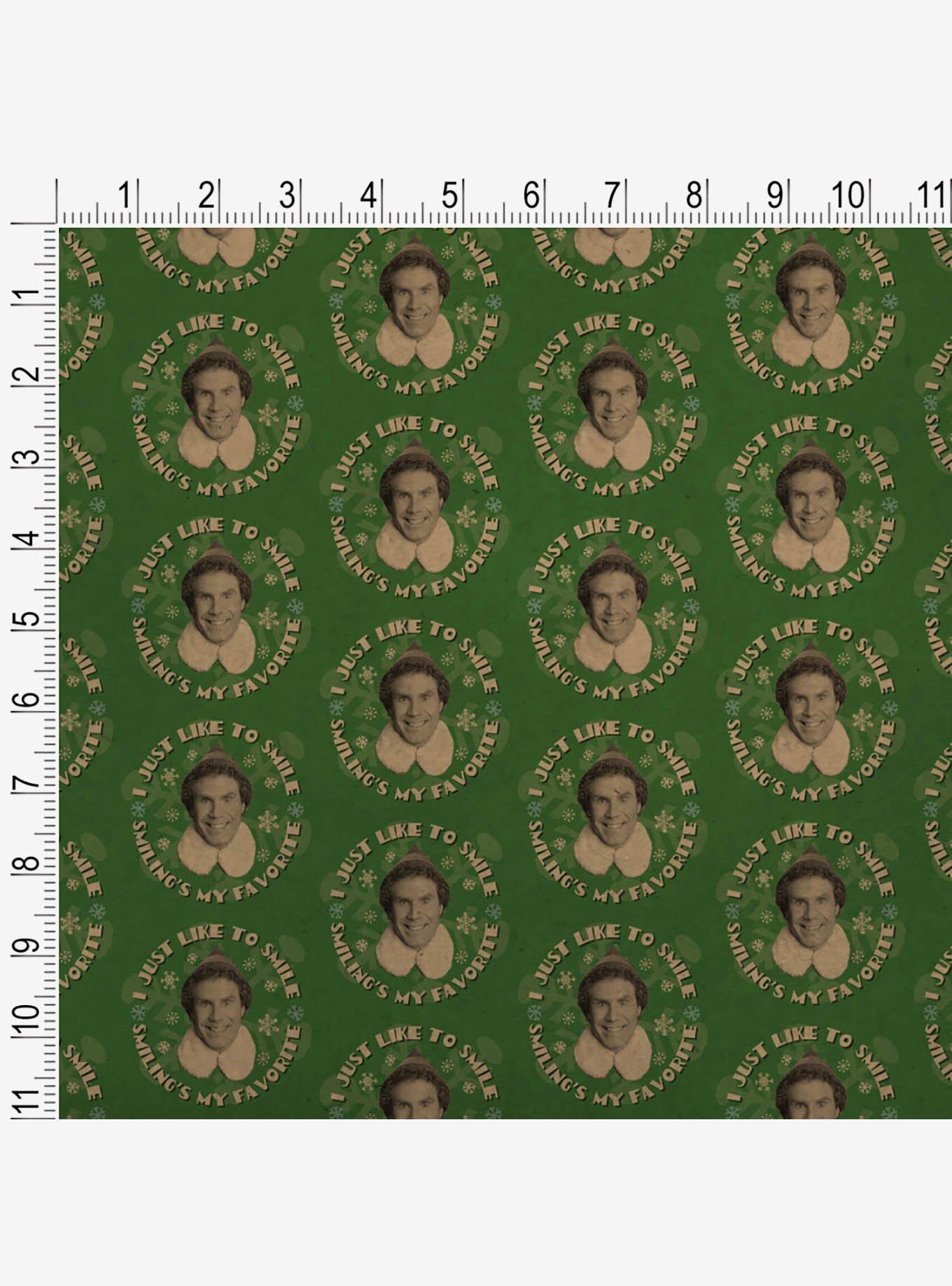 Elf Movie I Just Like to Smile Kraft Wrapping Paper, , hi-res