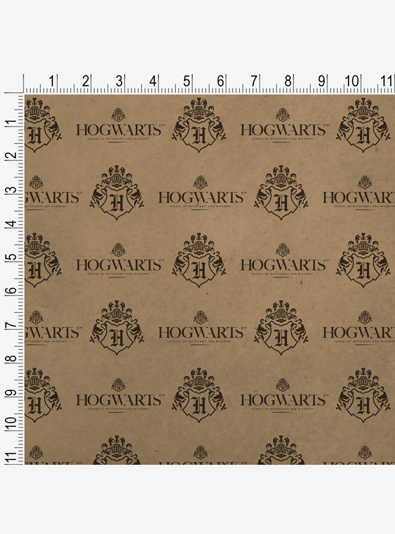 Harry Potter Hogwarts Modern Logo Kraft Wrapping Paper, , alternate