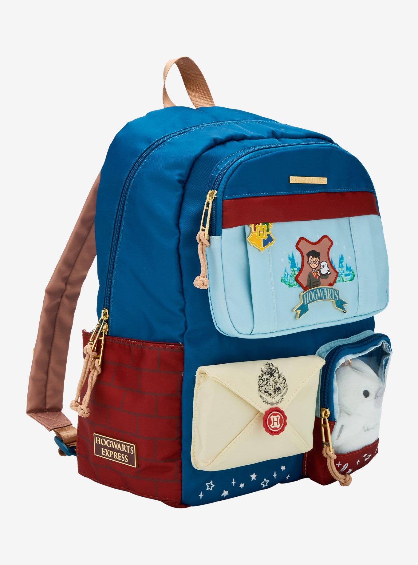 Harry Potter Hogwarts Multi-Pocket Backpack With Hedwig Plush, , hi-res