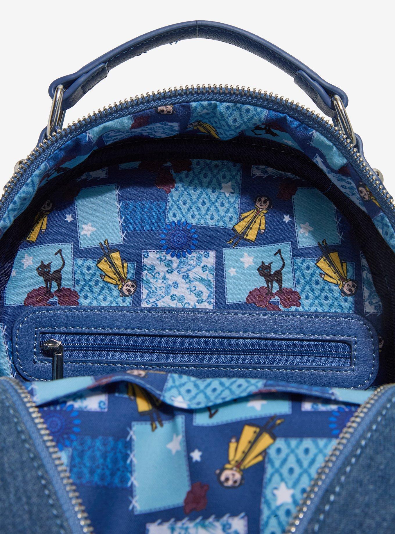 Coraline Patchwork Denim Mini Backpack, , alternate