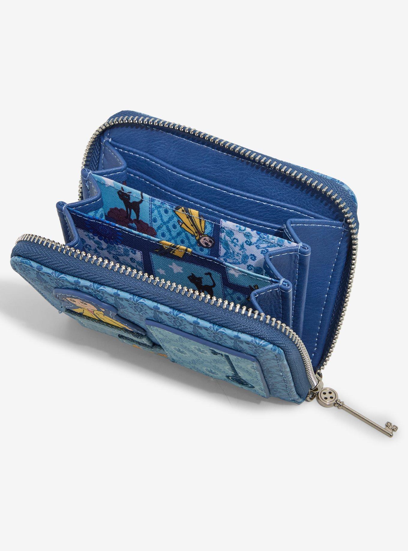 Coraline Patchwork Denim Accordion Wallet, , alternate