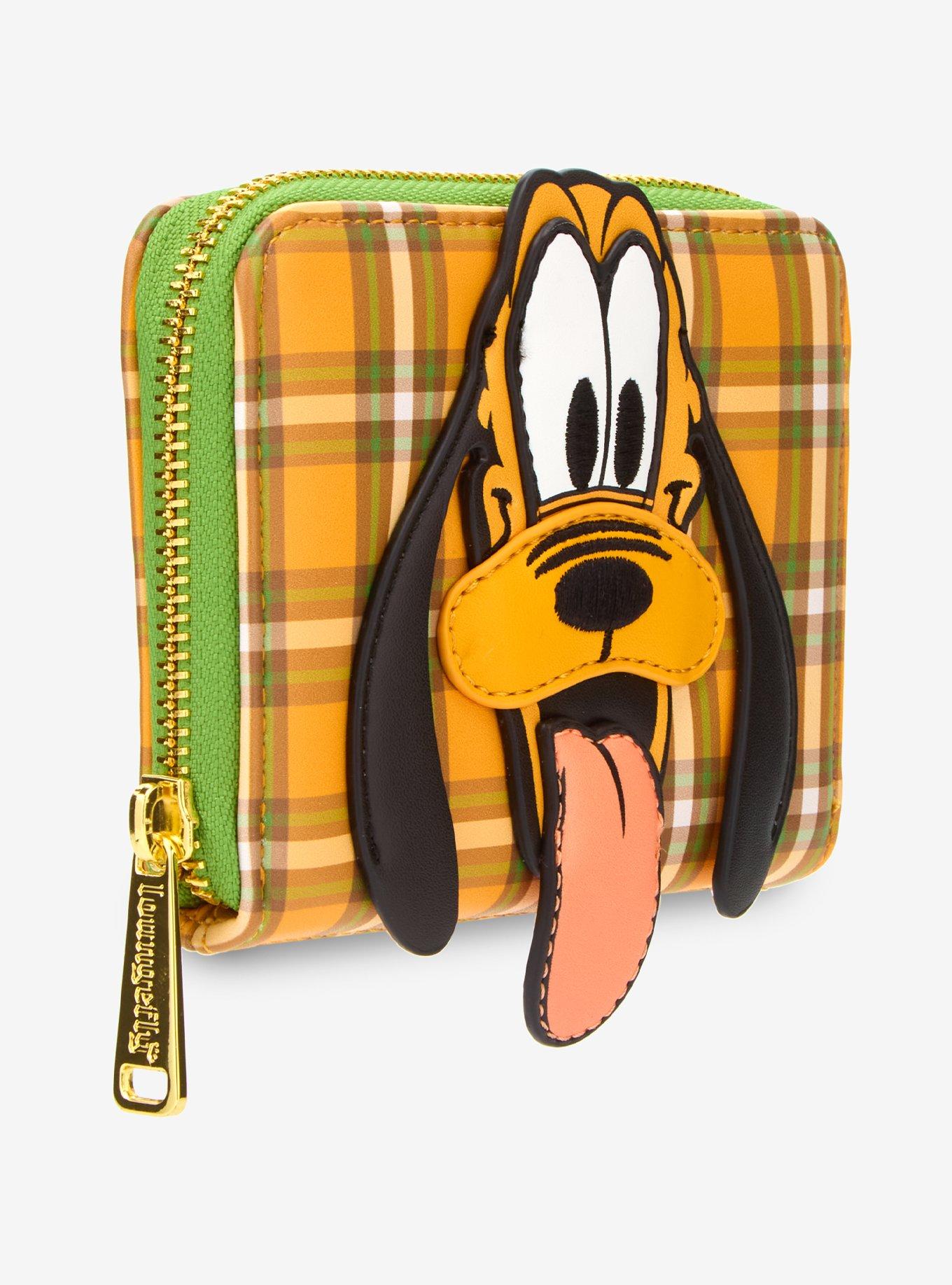 Loungefly Disney Pluto Plaid Mini Zipper Wallet, , hi-res