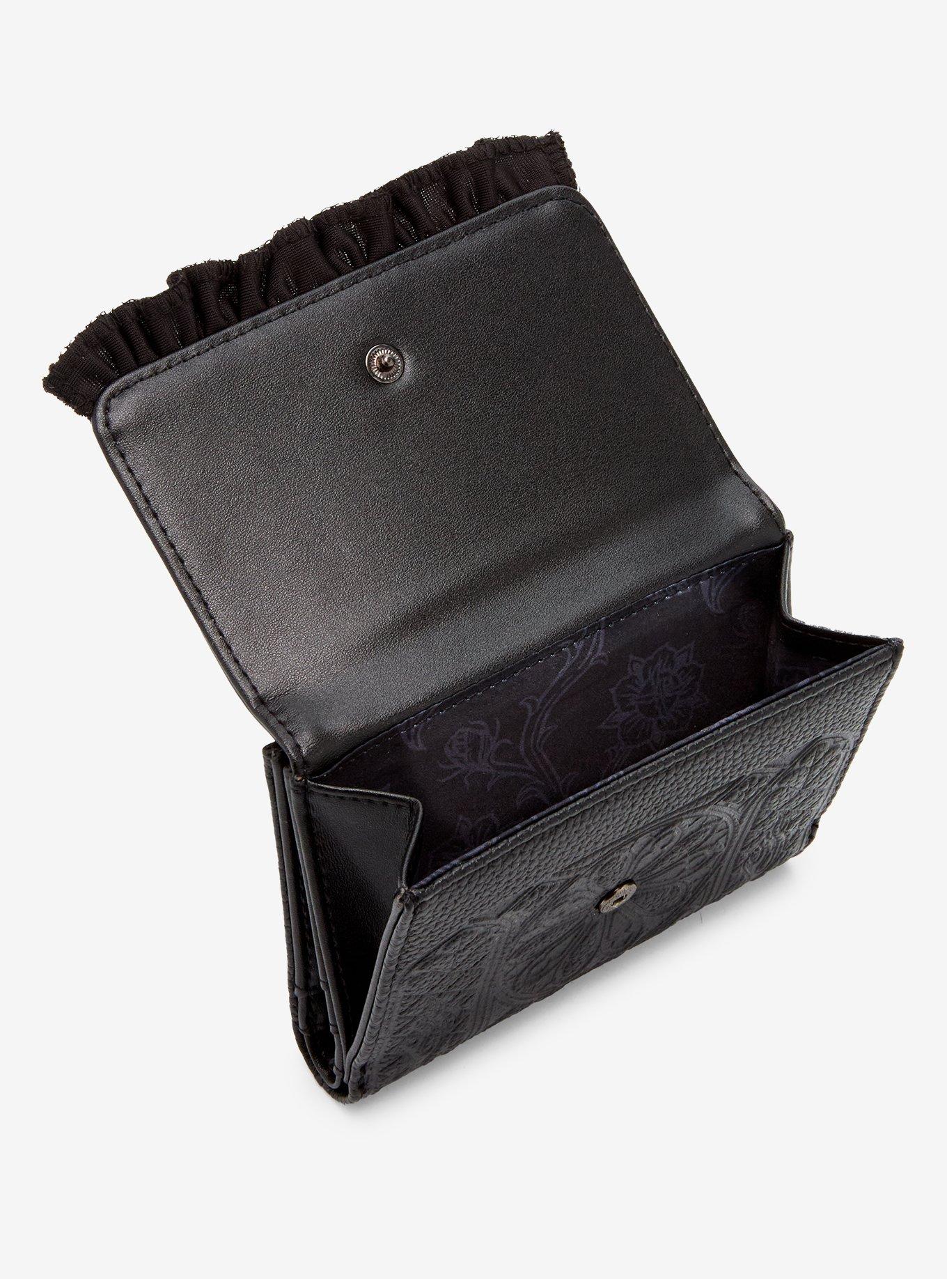 Loungefly Disney Villains Windows Velvet Ruffle Mini Wallet, , alternate - view 4