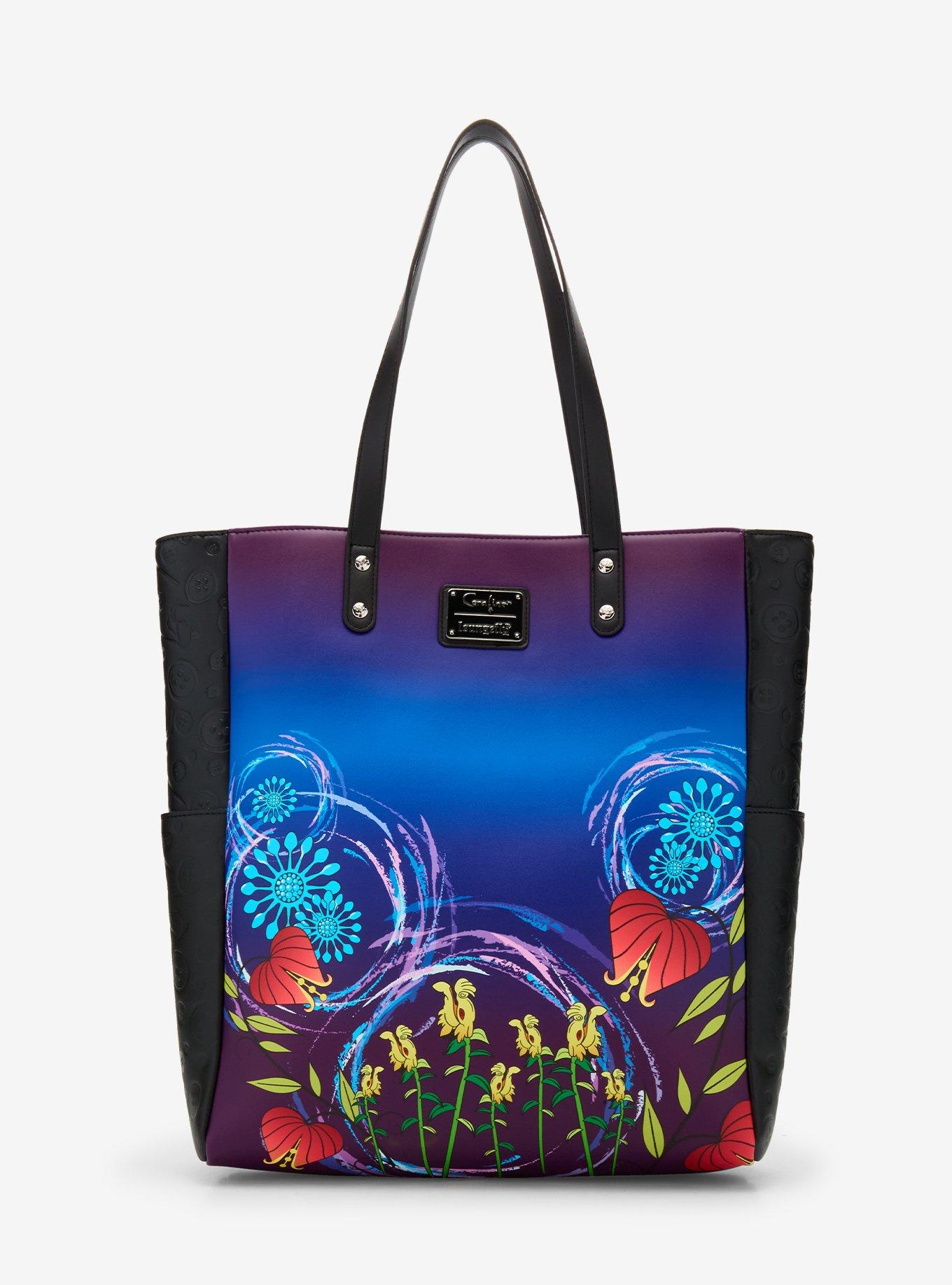 Loungefly Coraline Floral Glow-In-The-Dark Tote Bag, , alternate - view 4