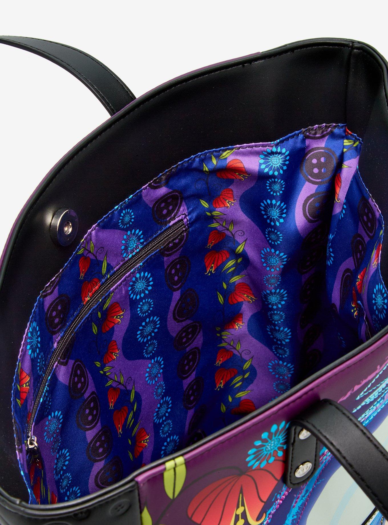 Loungefly Coraline Floral Glow-In-The-Dark Tote Bag, , alternate - view 5