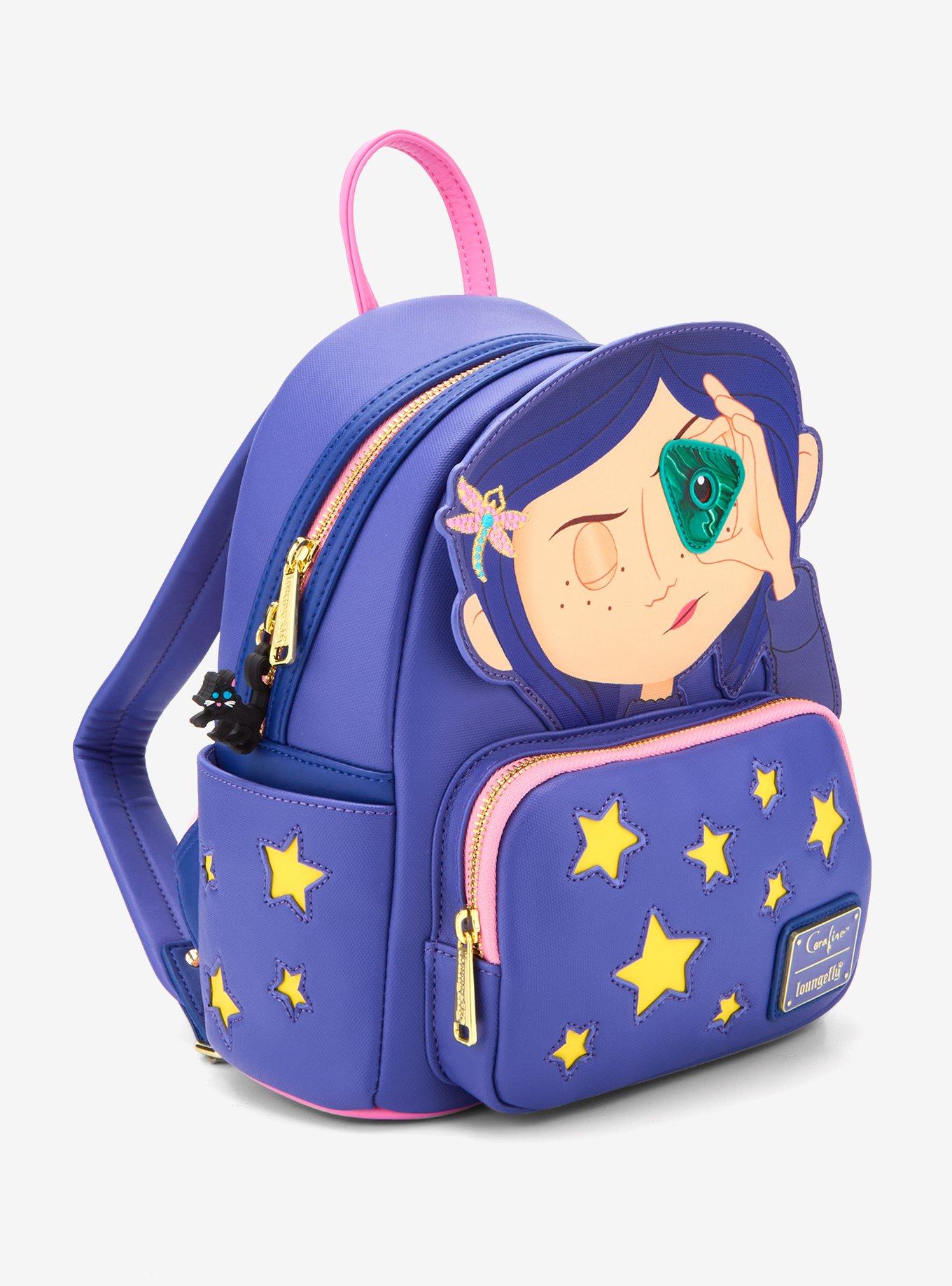 Loungefly Coraline Stars Glow-In-The-Dark Mini Backpack, , alternate - view 3