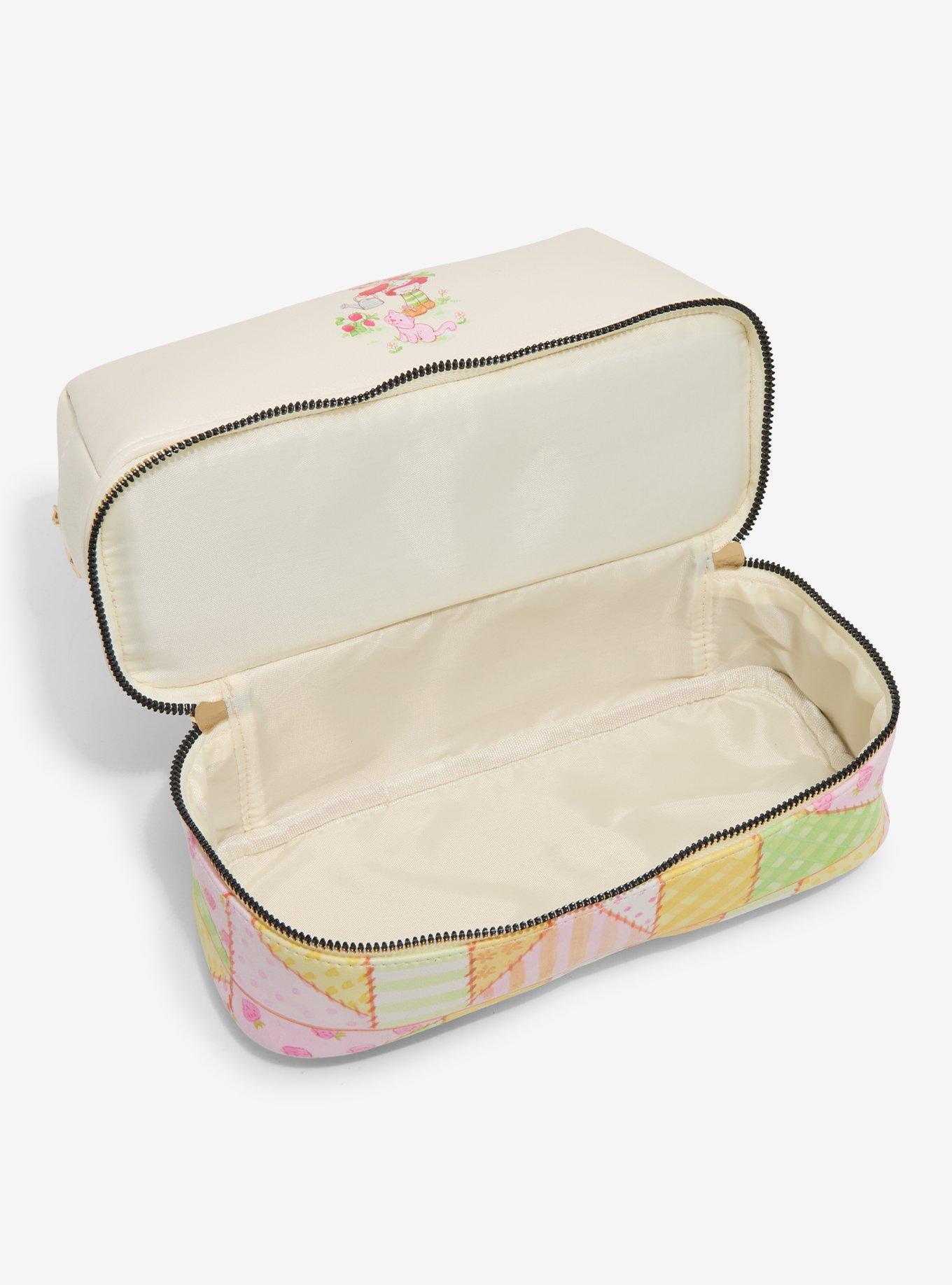 Strawberry Shortcake Patchwork Dual Compartment Cosmetic Bag - BoxLunch Exclusive, , alternate