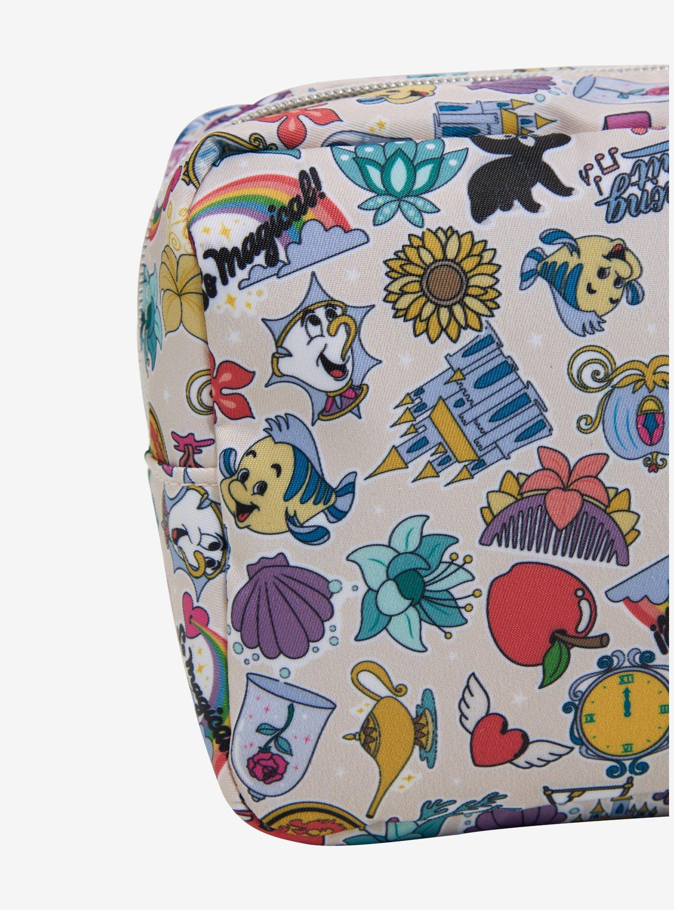 Disney Princess Icons Allover Print Cosmetic Bag - BoxLunch Exclusive, , hi-res