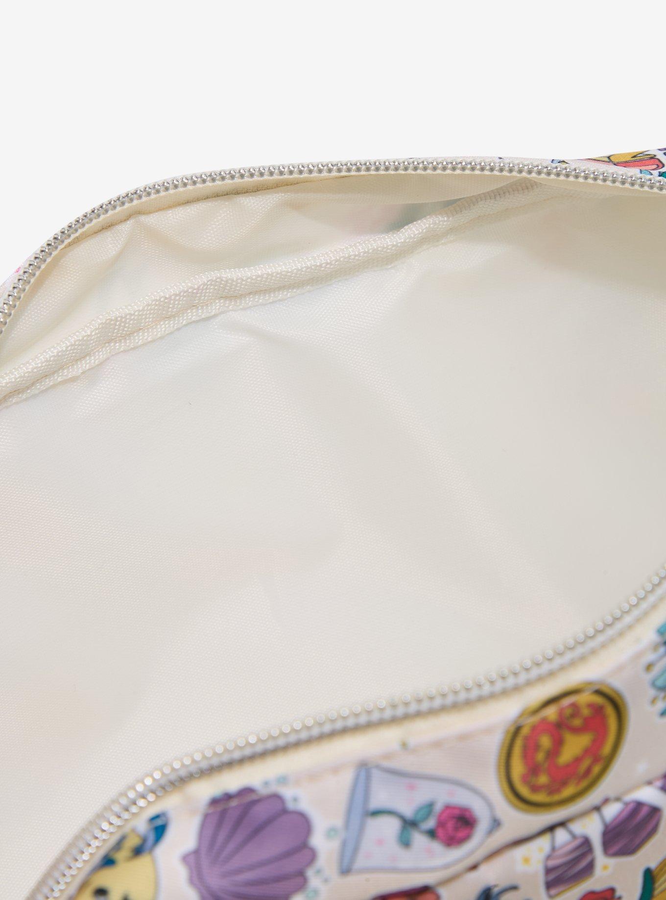 Disney Princess Icons Allover Print Cosmetic Bag - BoxLunch Exclusive, , alternate