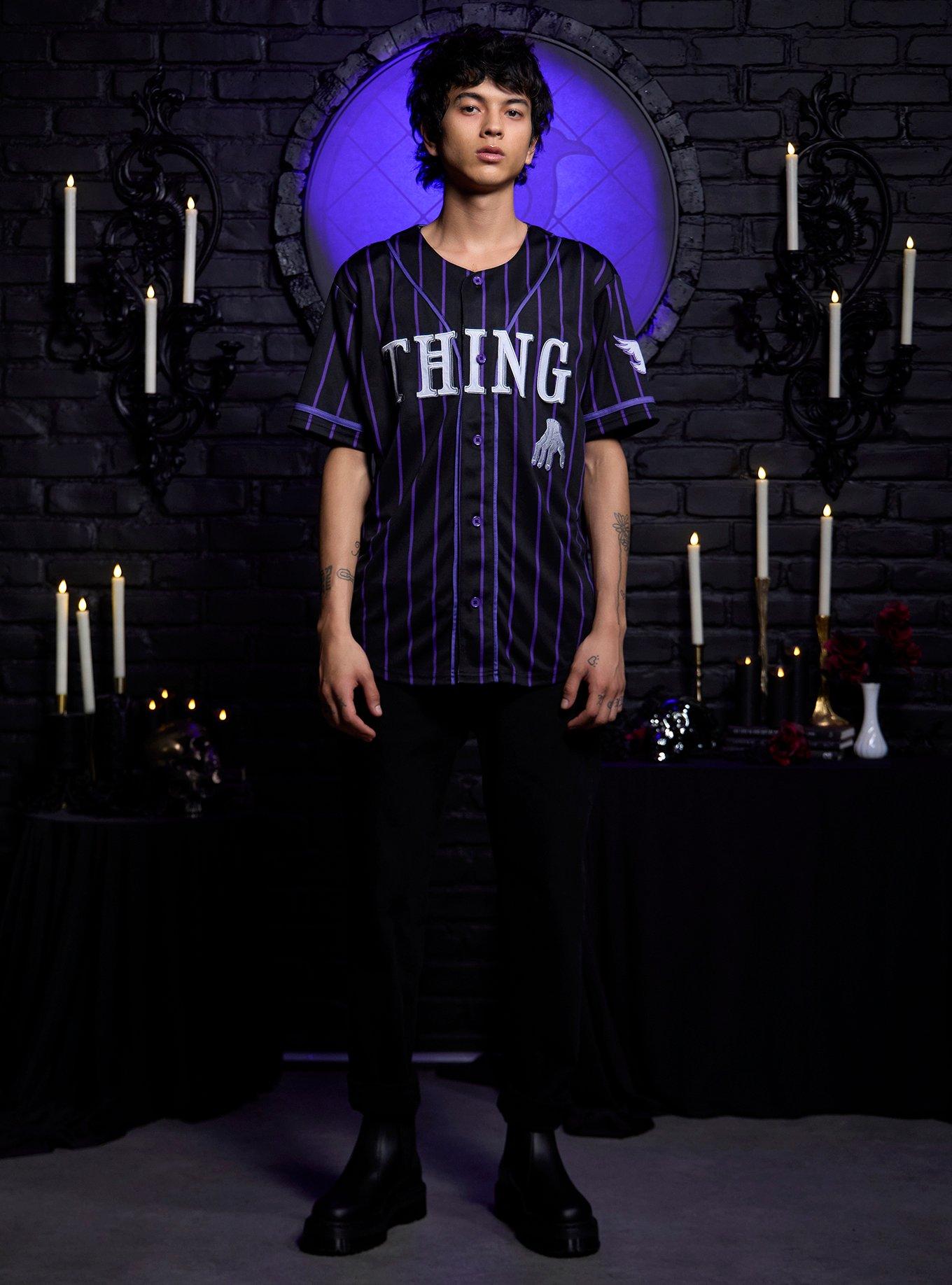 Wednesday Thing Pinstripe Baseball Jersey, MULTI, alternate