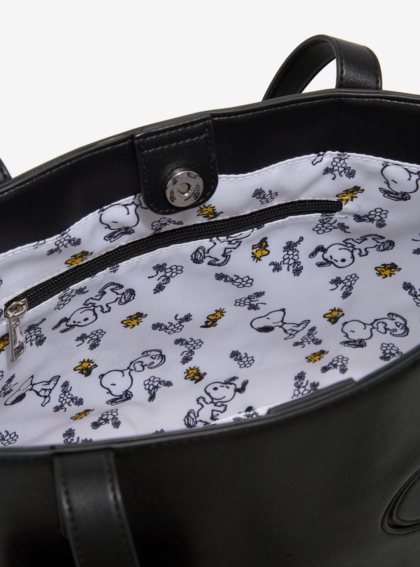 Peanuts Snoopy & Woodstock Tote Bag with Bag Charm - BoxLunch Exclusive, , alternate