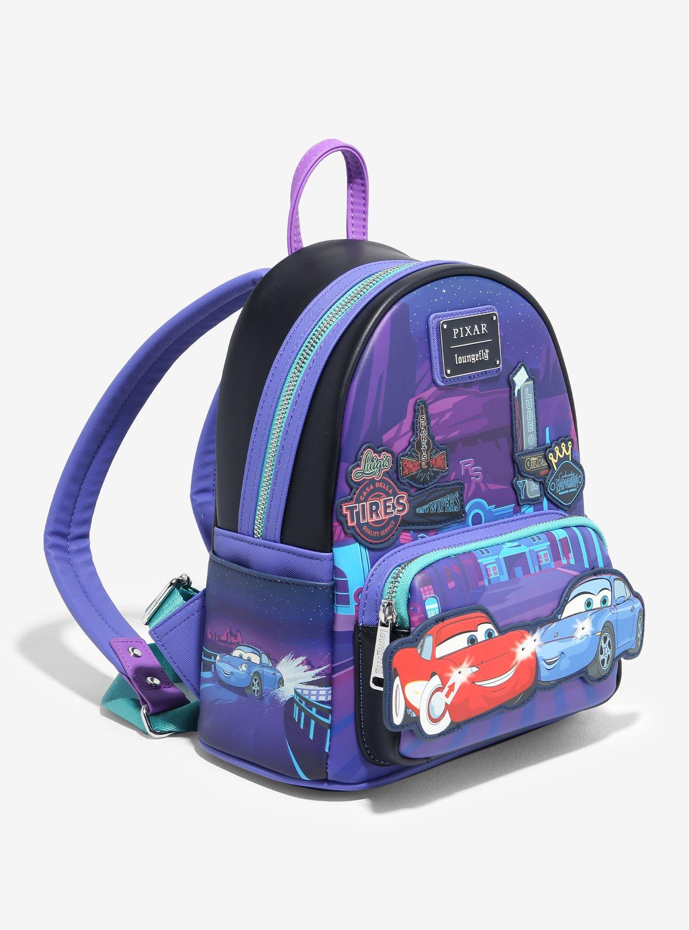 Loungefly Disney Pixar Cars Lightning McQueen & Sally Nighttime Light-Up Mini Backpack — BoxLunch Exclusive, , alternate