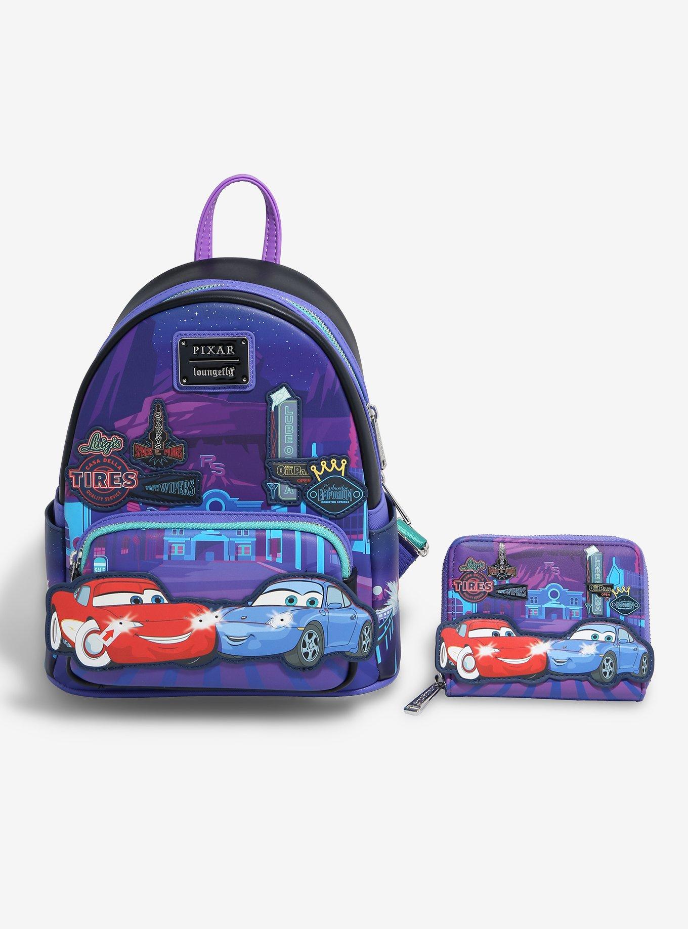 Loungefly Disney Pixar Cars Lightning McQueen & Sally Nighttime Glow-in-the-Dark Zip Wallet — BoxLunch Exclusive