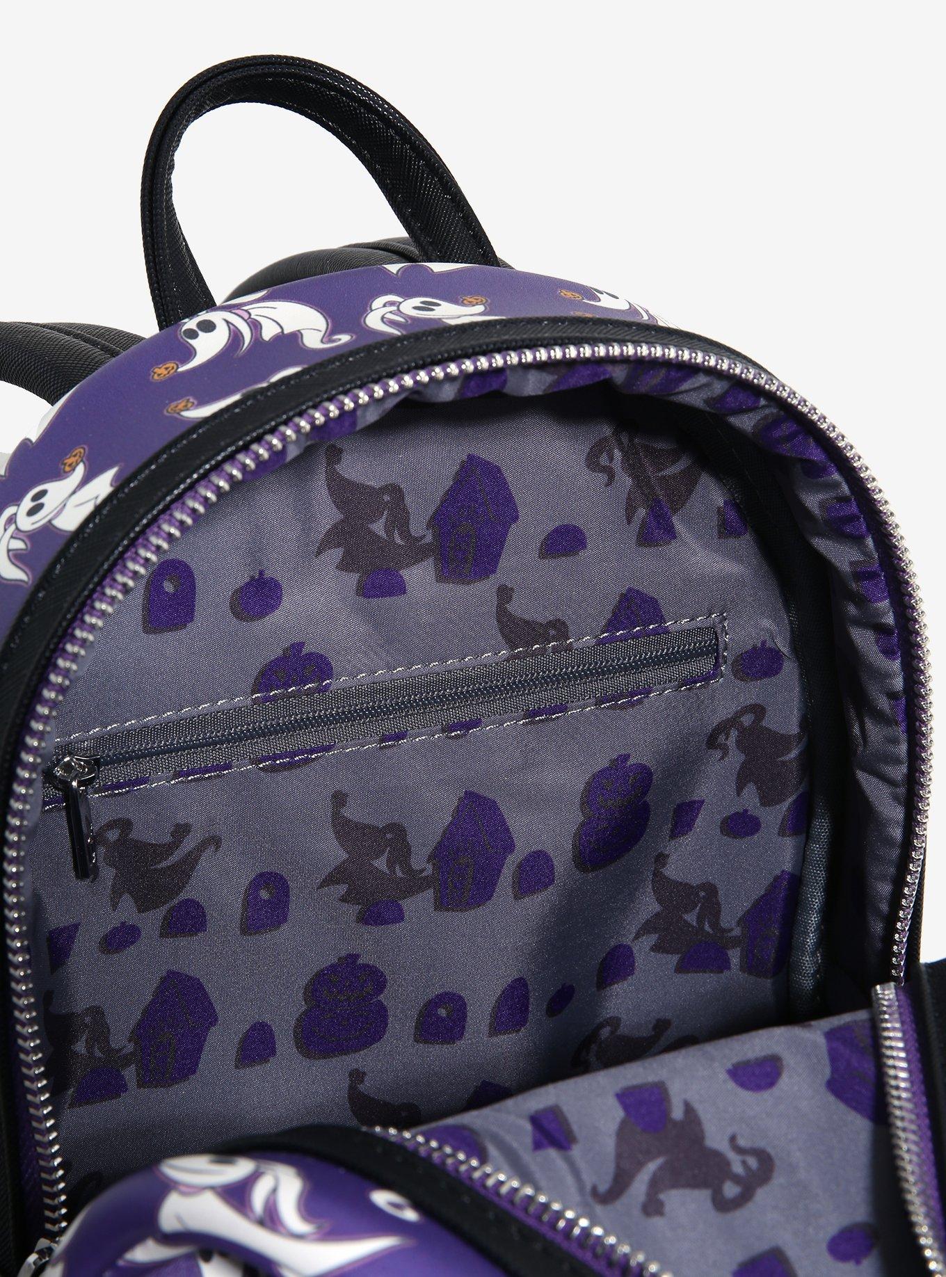 Loungefly Disney The Nightmare Before Christmas Zero Allover Print Glow-in-the-Dark Mini Backpack — BoxLunch Exclusive, , alternate