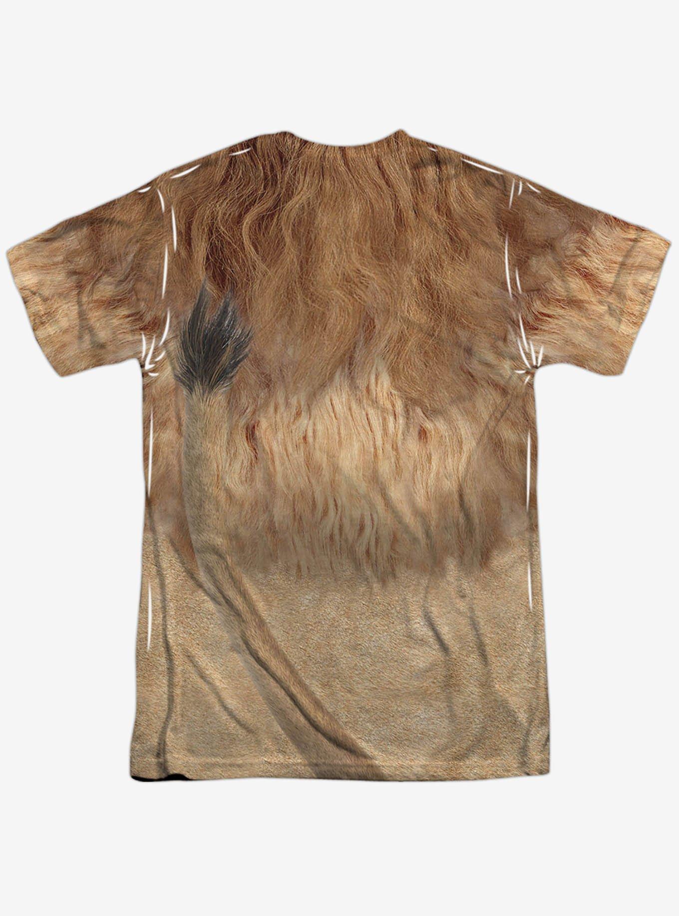 The Wizard of Oz Cowardly Lion Costume Sublimated T-Shirt, MULTI, alternate