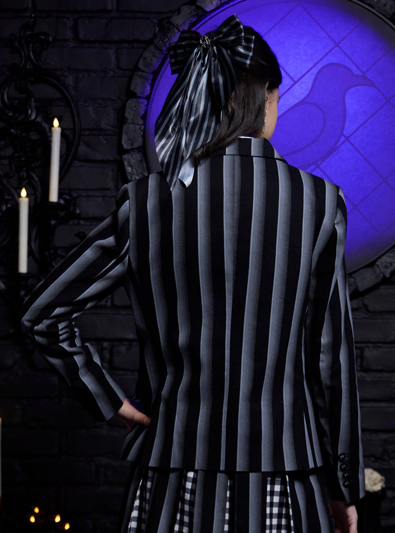 Wednesday Nevermore Academy Uniform Blazer, BLACK  GREY, alternate