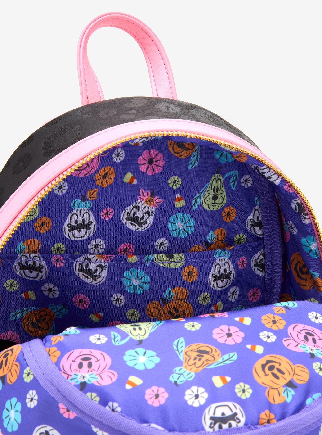 Loungefly Disney Minnie Mouse Floral Pumpkin Mini Backpack, , alternate
