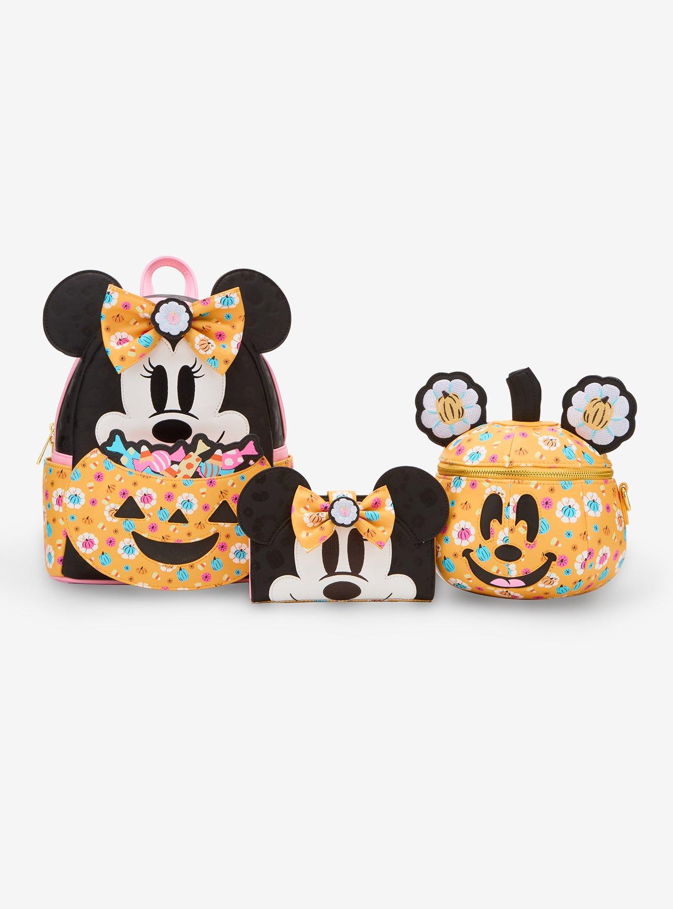 Loungefly Disney Minnie Mouse Floral Pumpkin Mini Wallet, , alternate