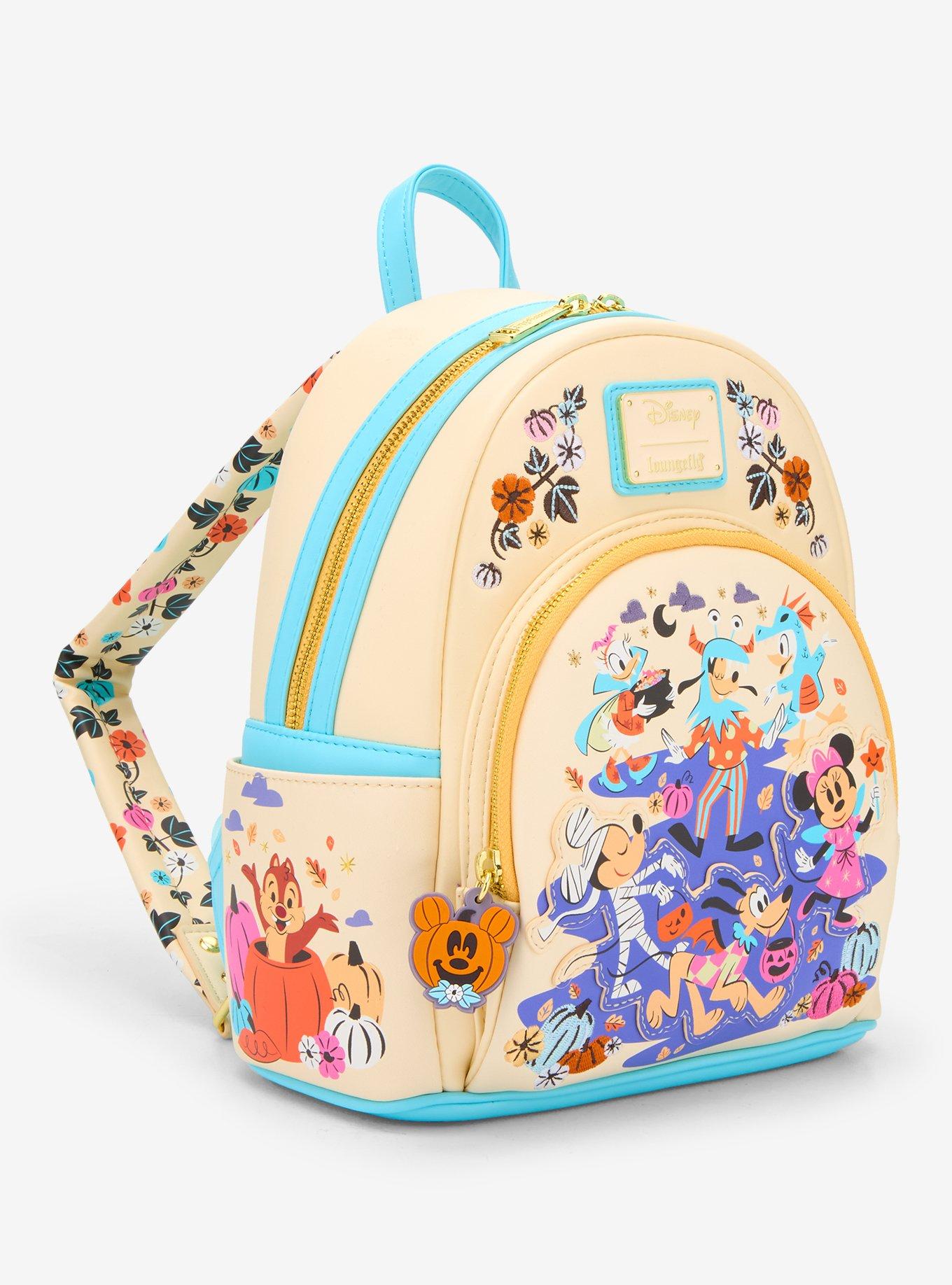 Loungefly Disney Mickey Mouse And Friends Halloween Floral Mini Backpack, , hi-res