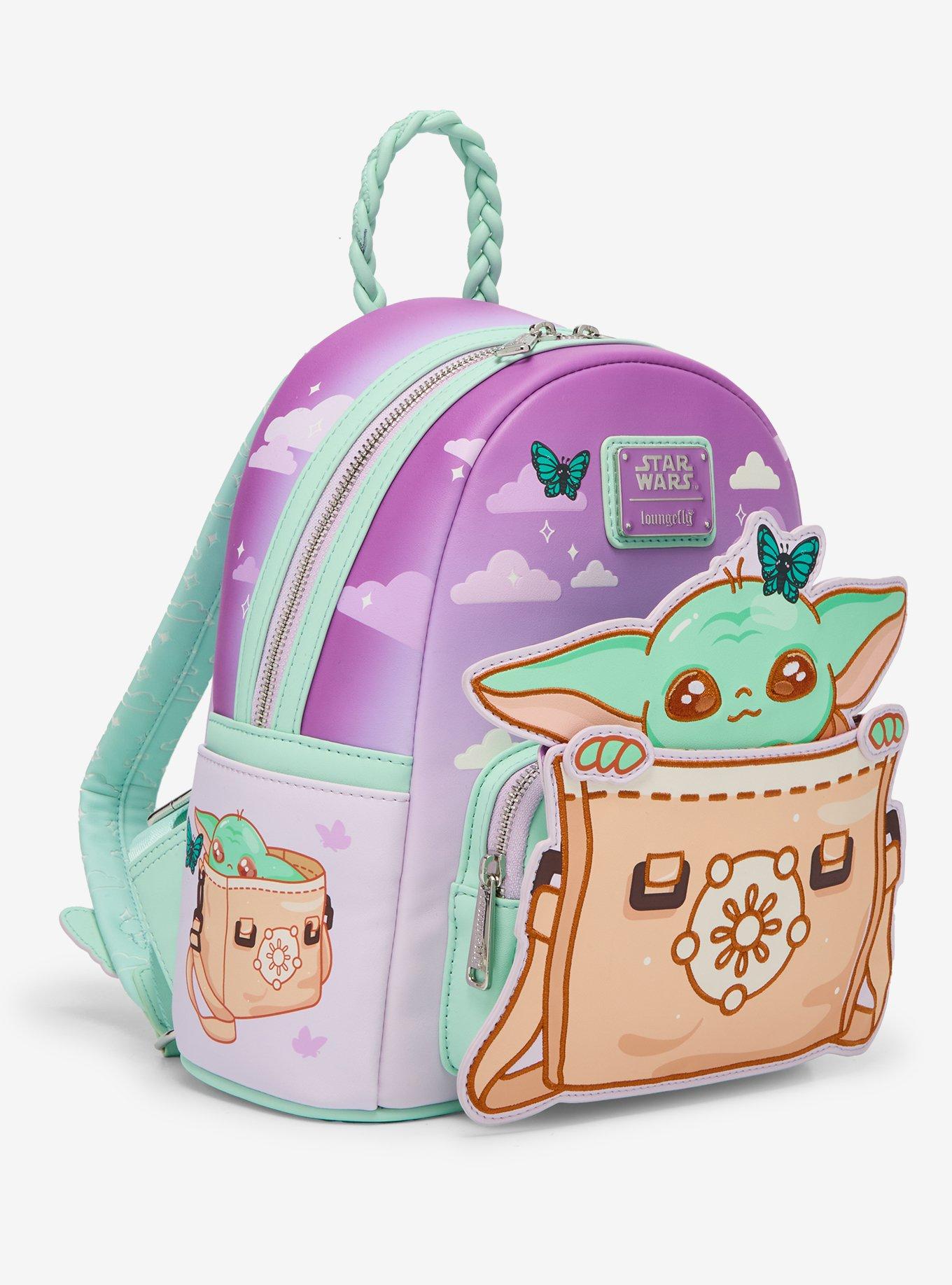 Loungefly Star Wars The Mandalorian Grogu Peeking Mini Backpack, , alternate