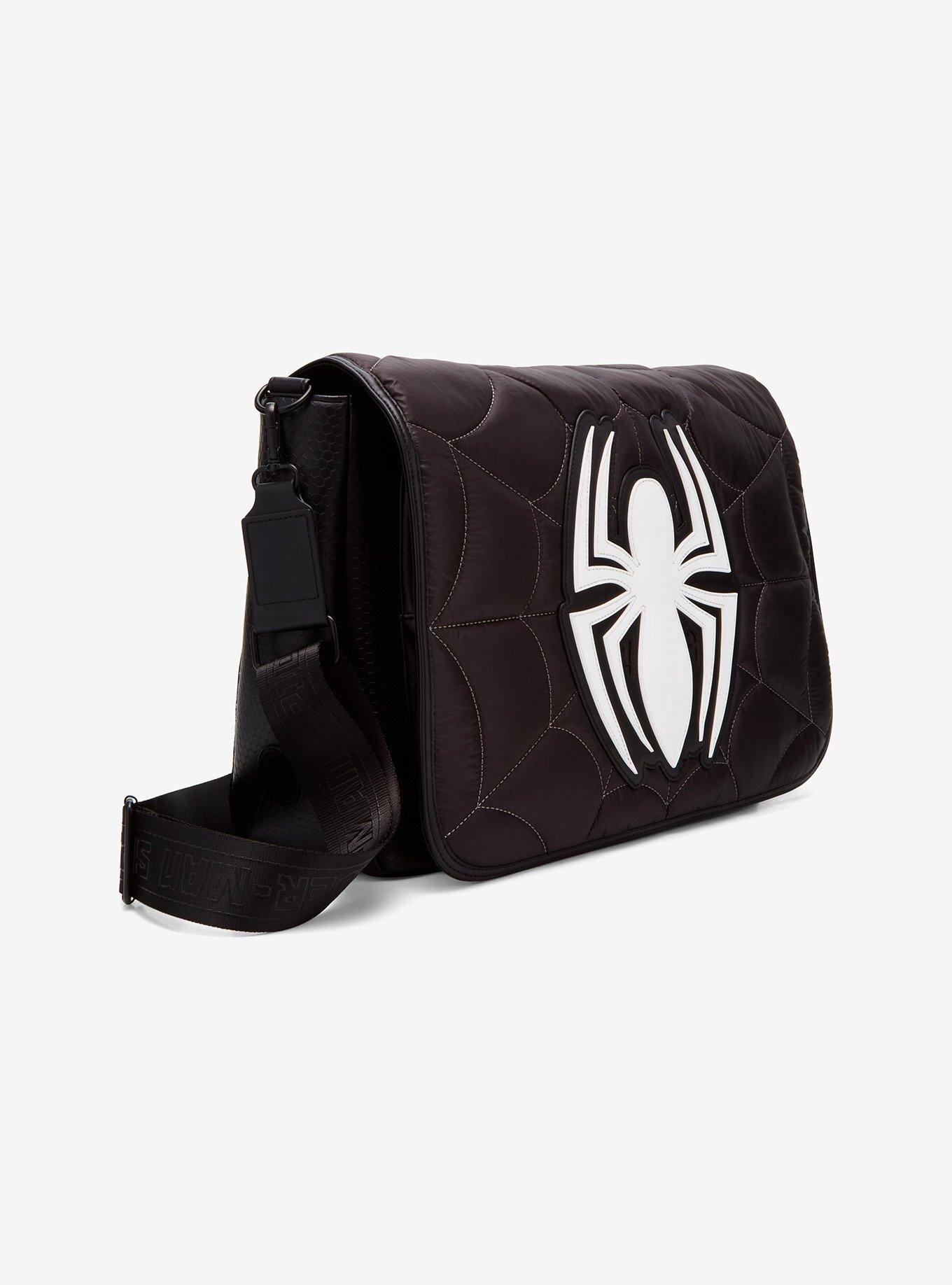 Loungefly Marvel Spider-Man Black & White Messenger Bag, , hi-res