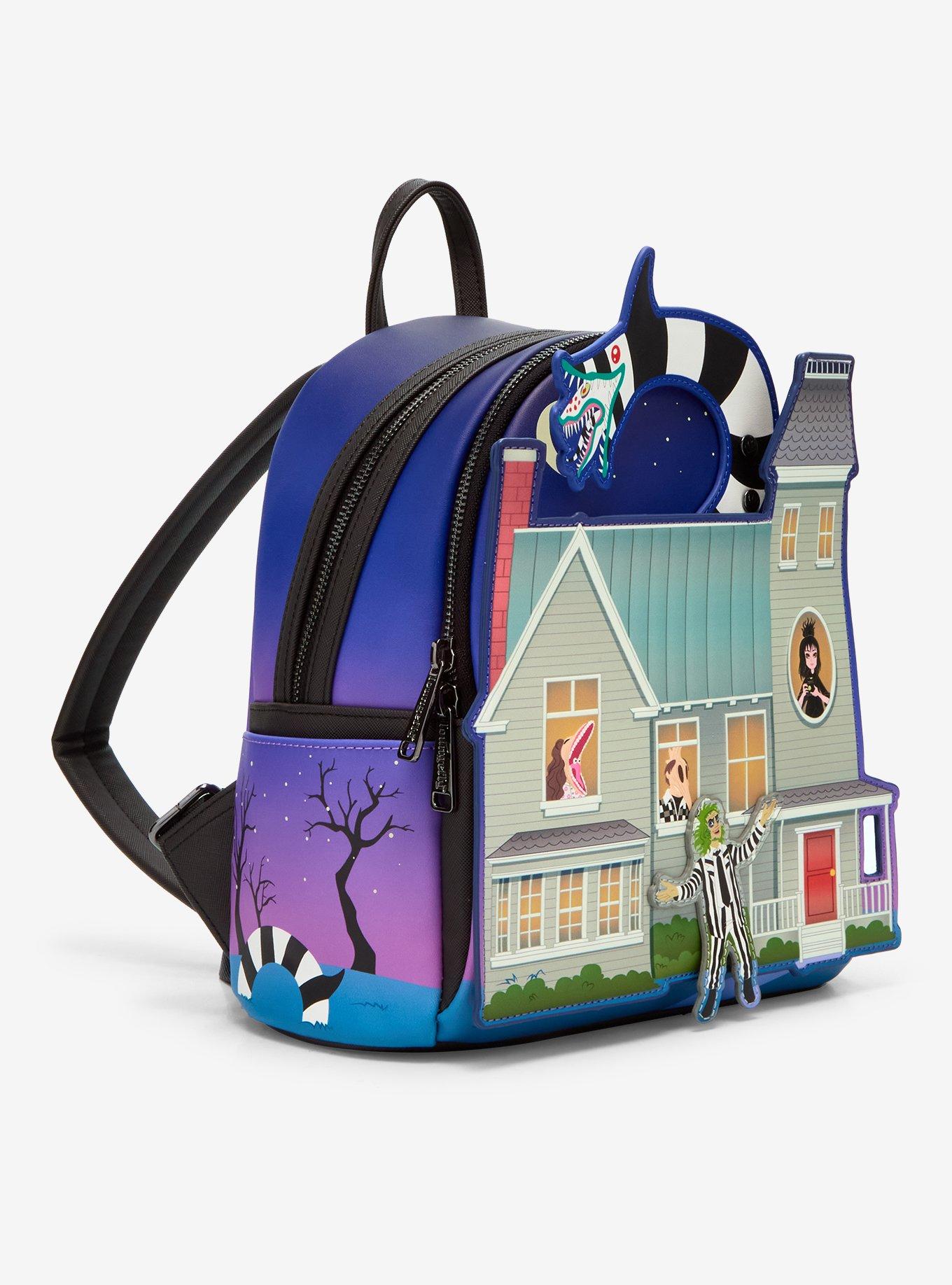 Loungefly Beetlejuice Maitland House Glow-In-The-Dark Mini Backpack, , alternate