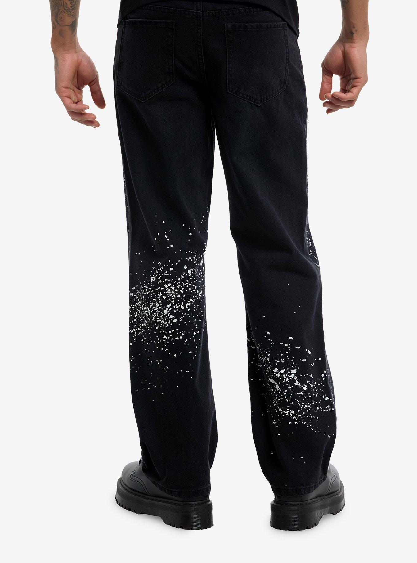 Grim Reaper Chaos Black Wide Leg Jeans, , hi-res