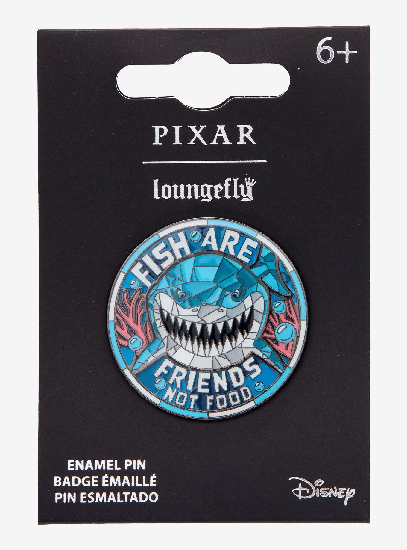 Loungefly Disney Pixar Finding Nemo Shark Quote Enamel Pin, , hi-res