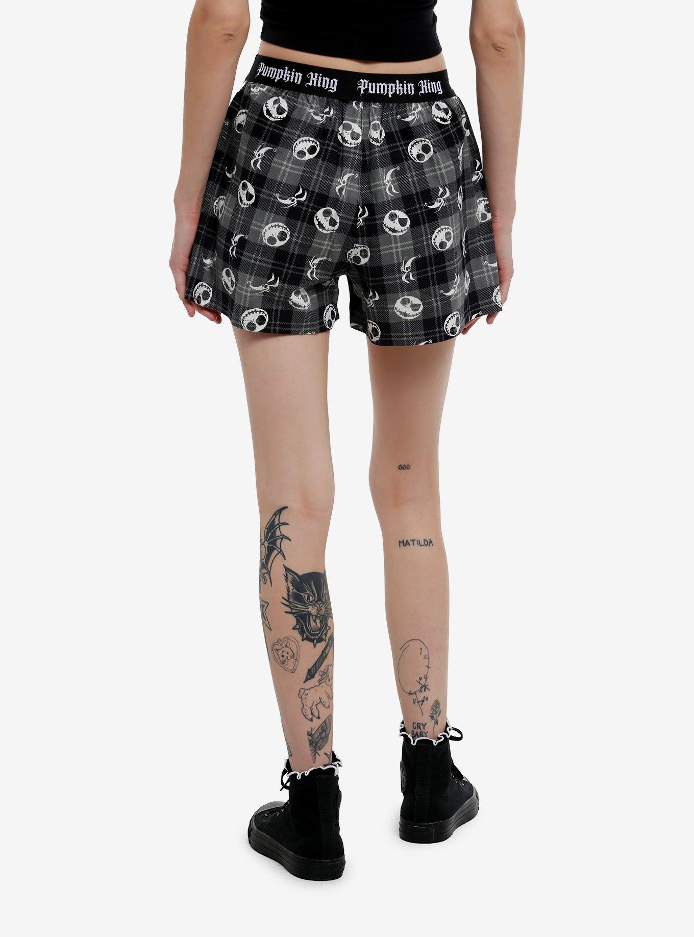 Her Universe The Nightmare Before Christmas Jack Plaid Girls Lounge Shorts, , hi-res