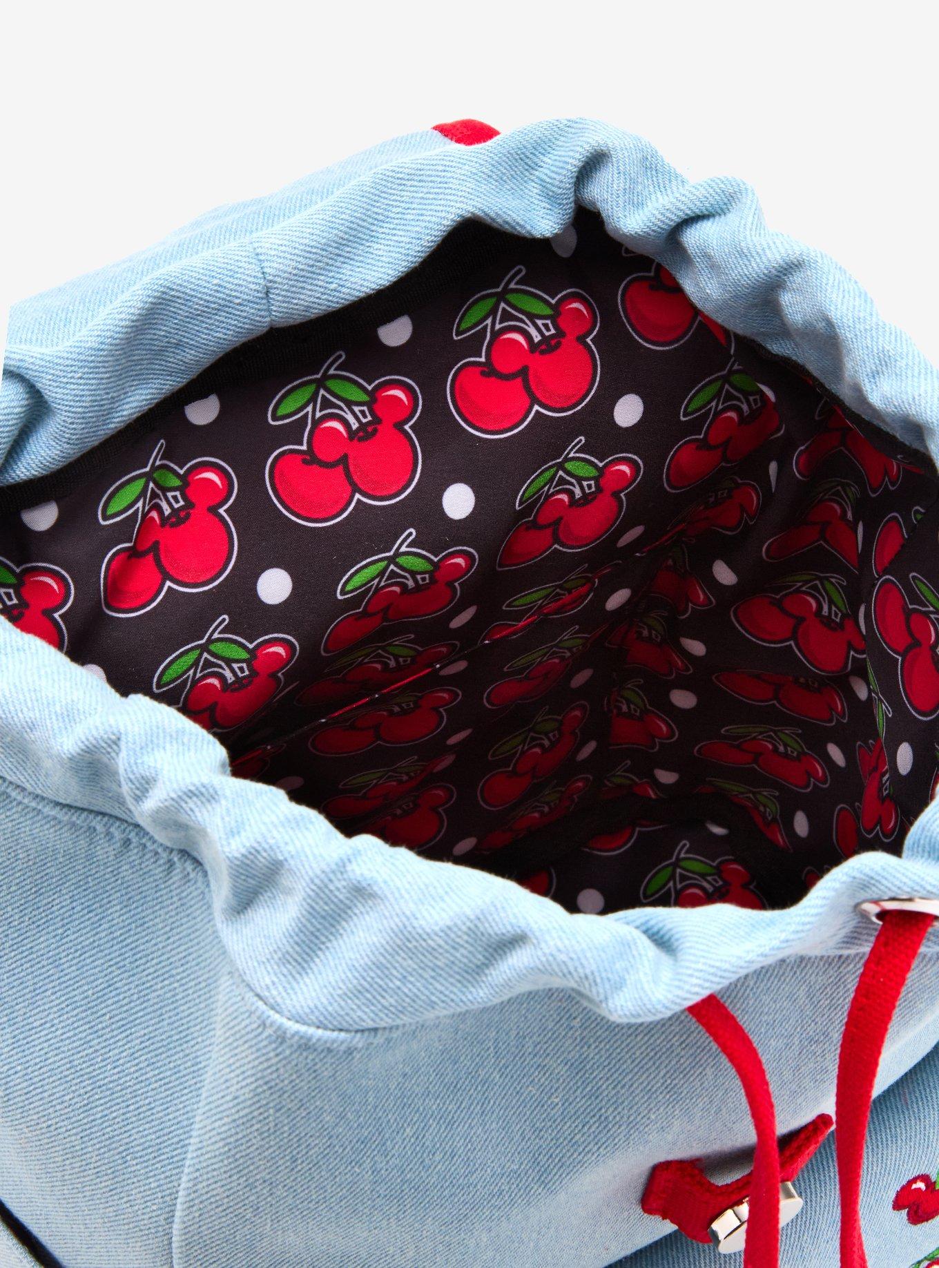 Loungefly Disney Mickey Mouse Cherries Denim Mini Backpack - BoxLunch Exclusive, , alternate