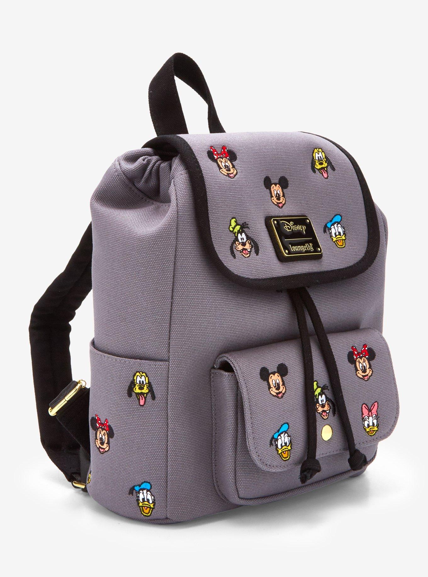 Loungefly Disney Mickey and Friends Embroidered Canvas Mini Backpack — BoxLunch Exclusive, , hi-res