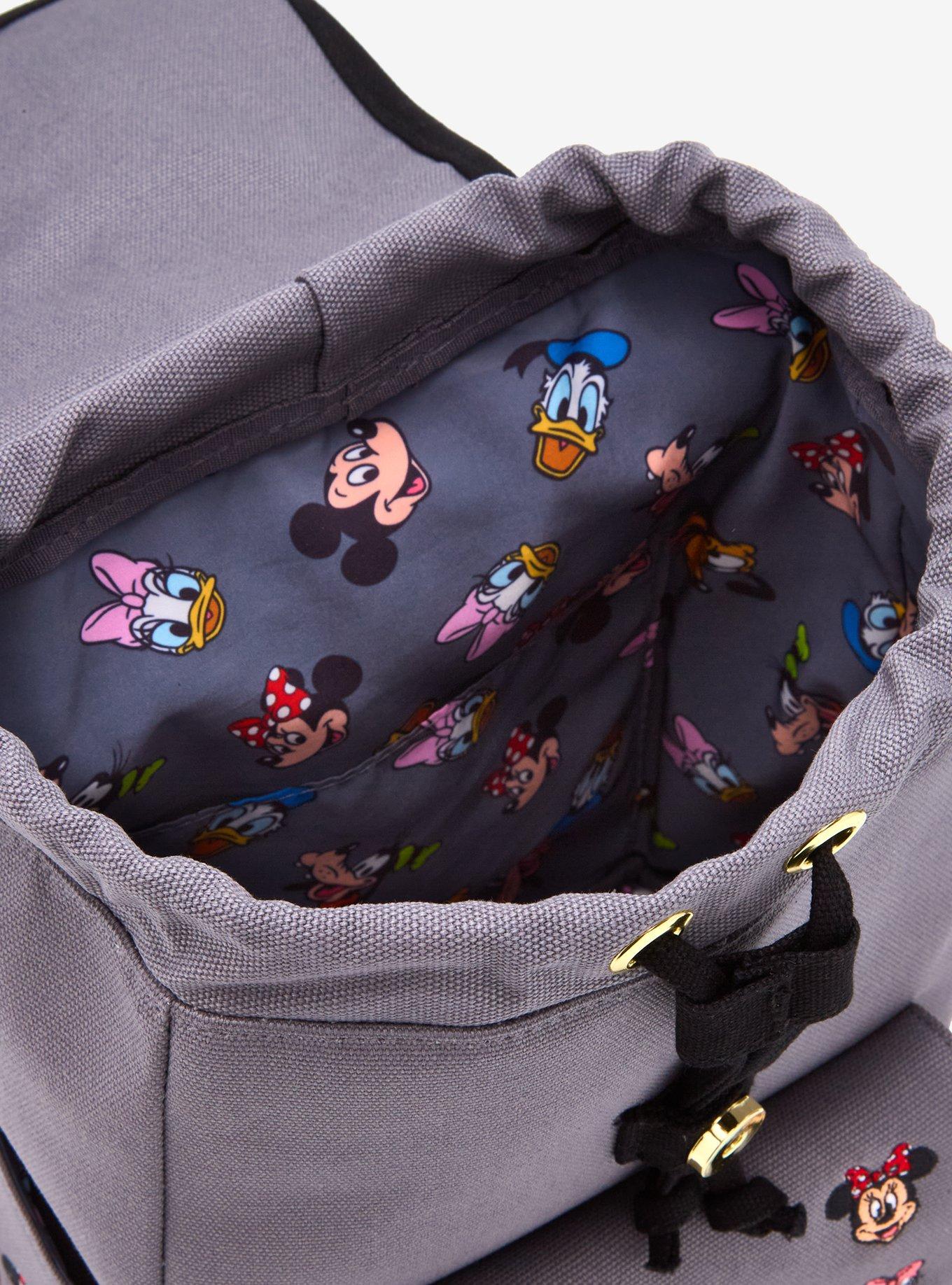 Loungefly Disney Mickey and Friends Embroidered Canvas Mini Backpack — BoxLunch Exclusive, , alternate