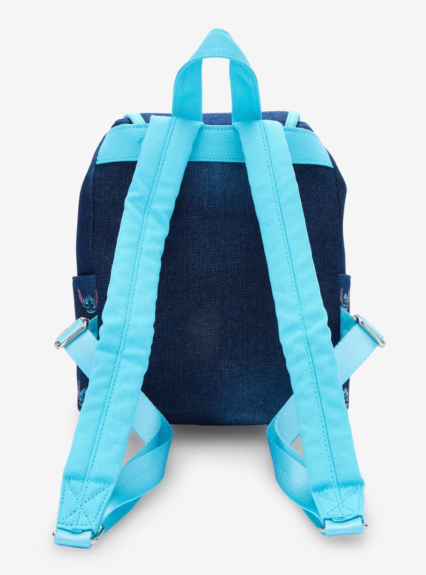 Loungefly Disney Lilo & Stitch Embroidered Denim Mini Backpack &mdash; BoxLunch Exclusive , , alternate