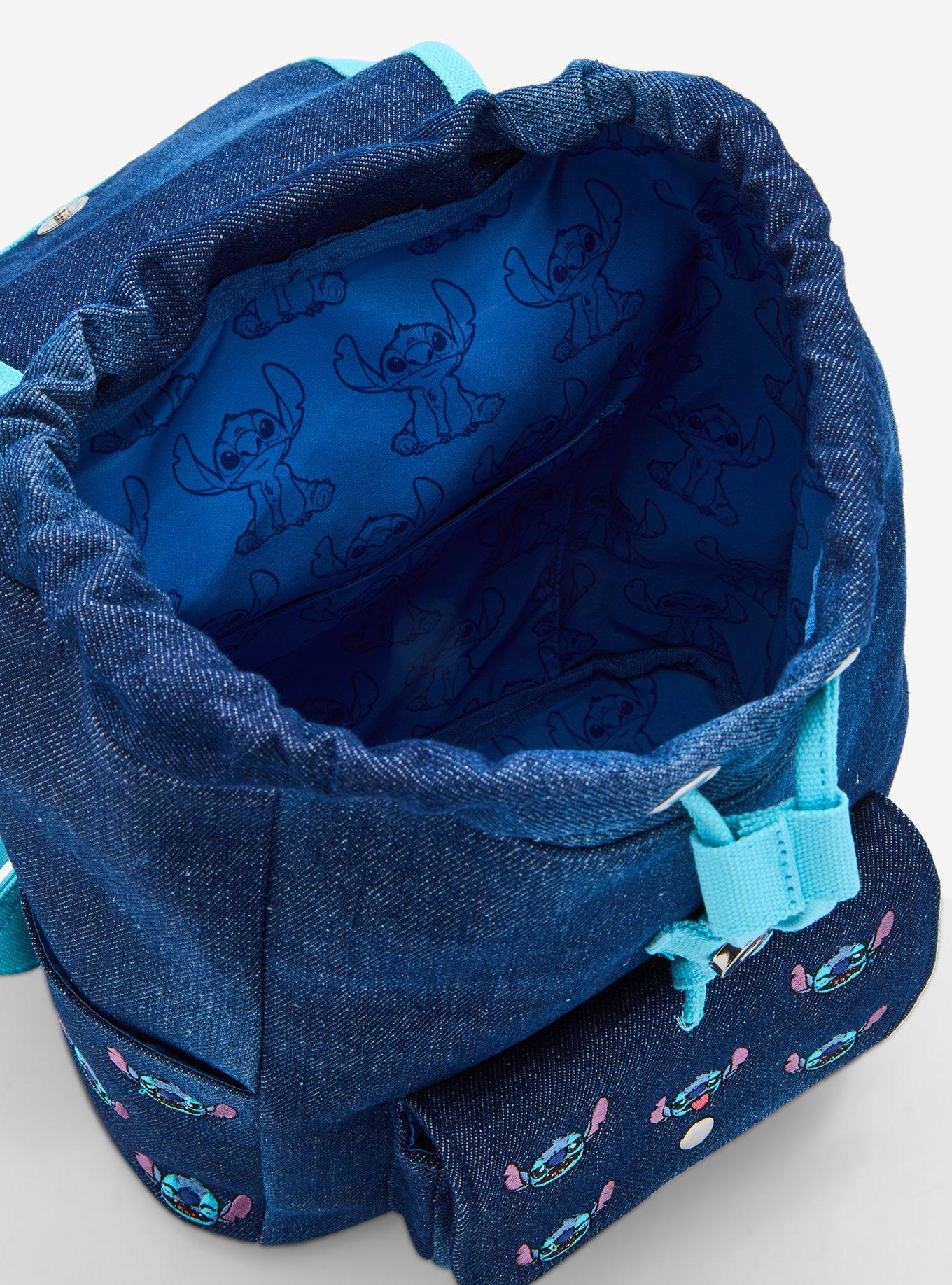 Loungefly Disney Lilo & Stitch Embroidered Denim Mini Backpack &mdash; BoxLunch Exclusive , , alternate