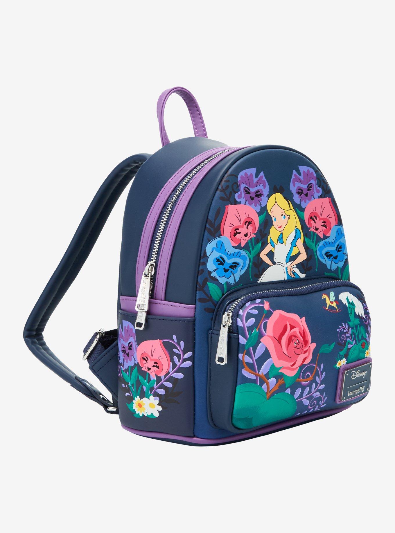 Loungefly Disney Alice in Wonderland Alice & Flowers Mini Backpack — BoxLunch Exclusive, , hi-res