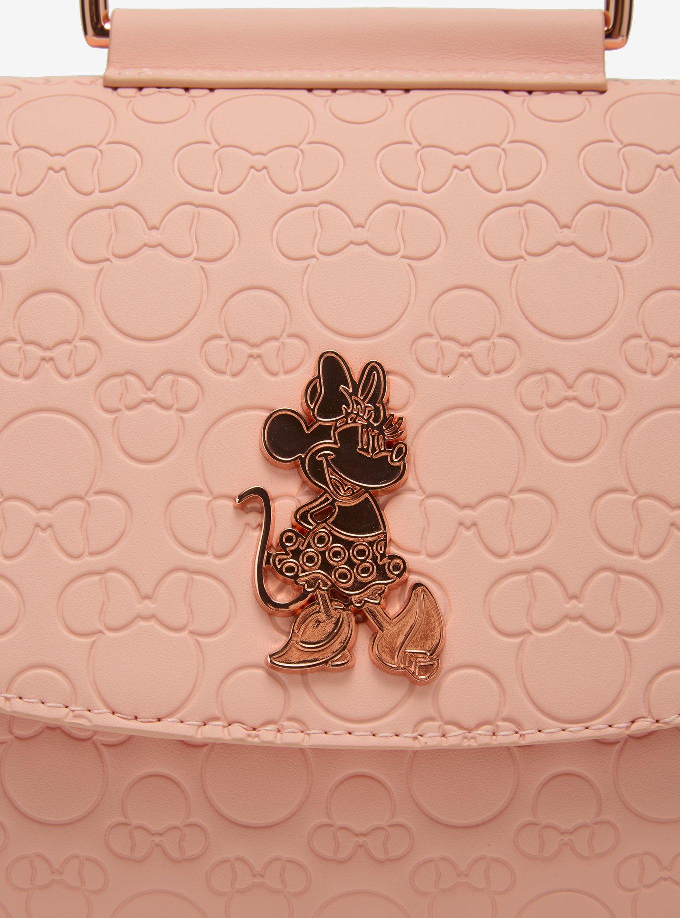 Loungefly Disney Minnie Mouse Embossed Blush Crossbody Bag - BoxLunch Exclusive