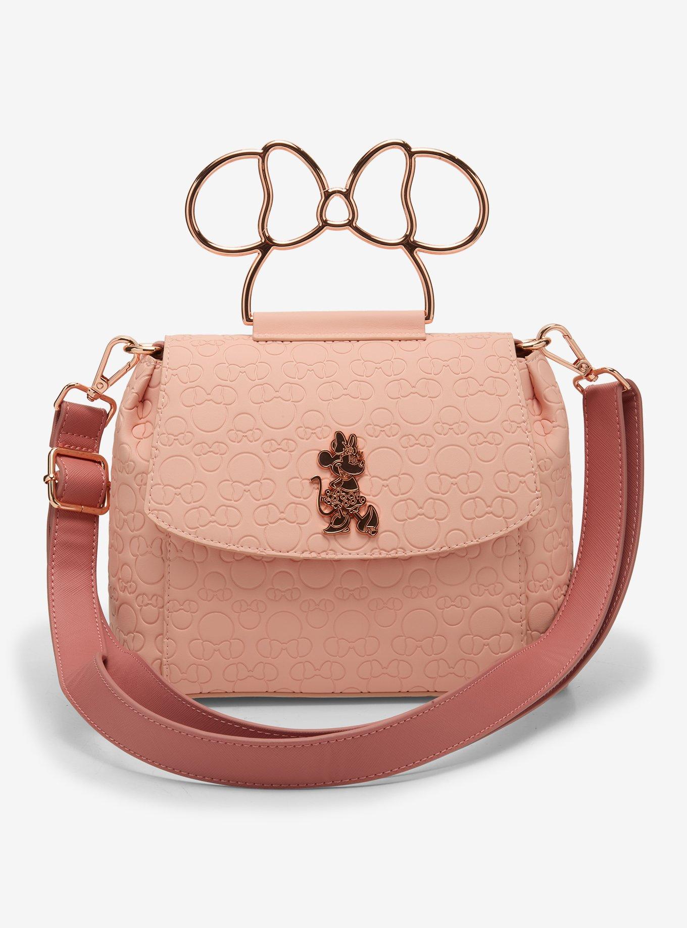 Loungefly Disney Minnie Mouse Embossed Blush Crossbody Bag - BoxLunch Exclusive